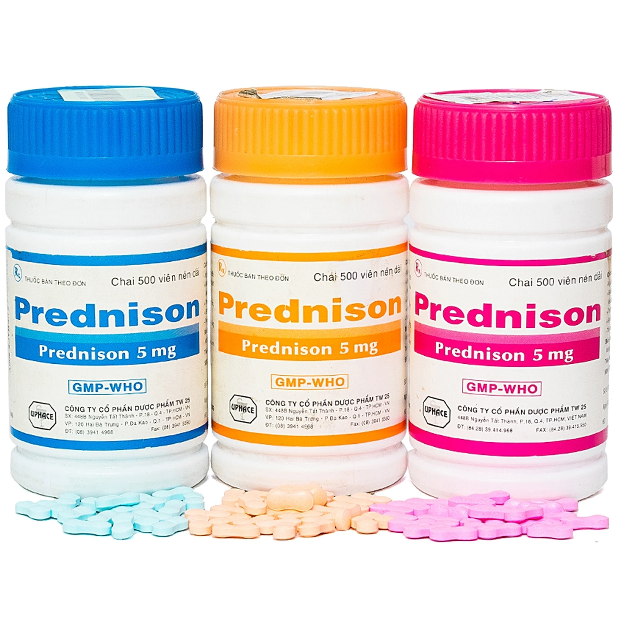 Prednison 5mg Uphace trị bệnh thấp khớp (Lọ 500 Viên)