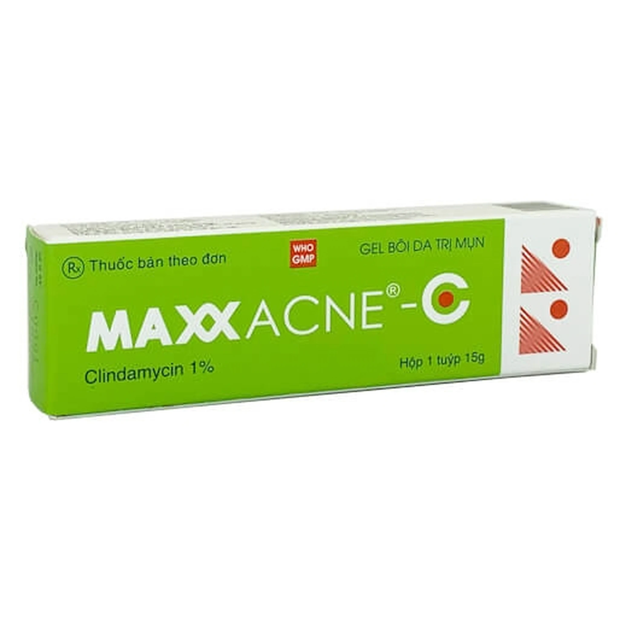 Gel bôi Maxxacne C 15G Ampharco trị mụn trứng cá tuýp 15g