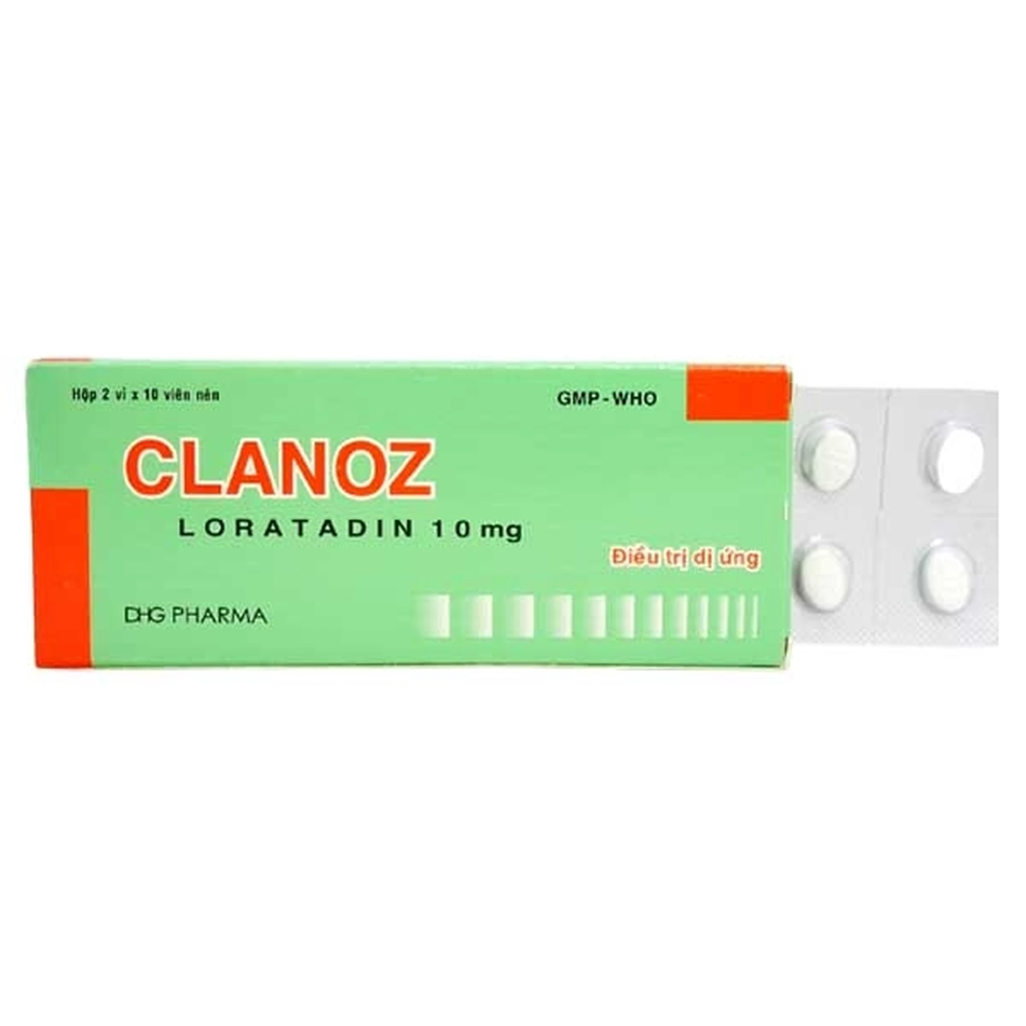 CLANOZ 10MG điều trị các triệu chứng liên quan đến viêm mũi dị ứng