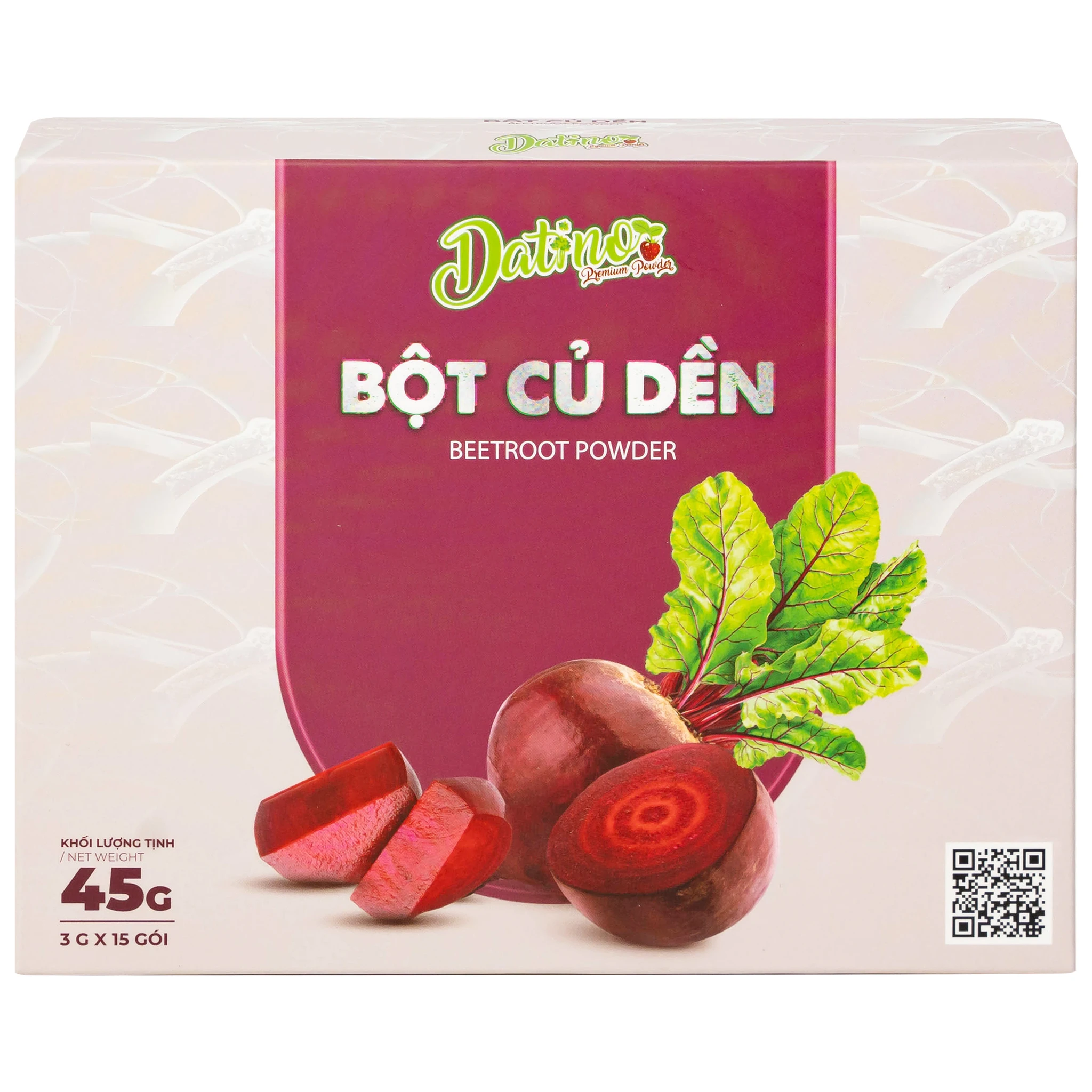 Bột củ dền nguyên chất Datino (15 gói x 3g) | Giá tốt