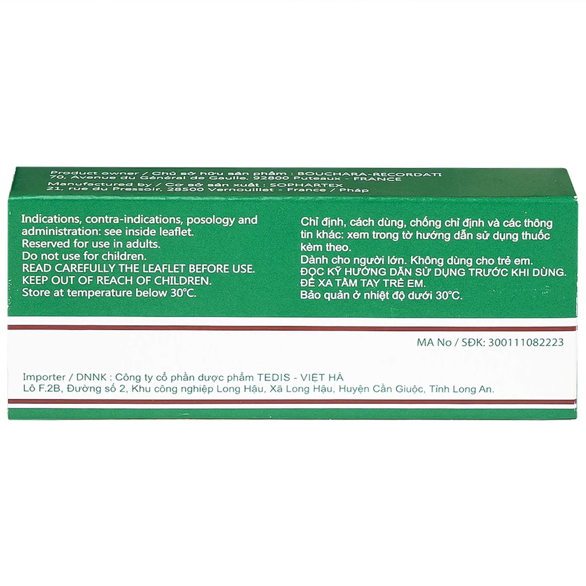 Neo-Codion Pháp trị ho do kích ứng, ho khan (2 vỉ x 10 viên)