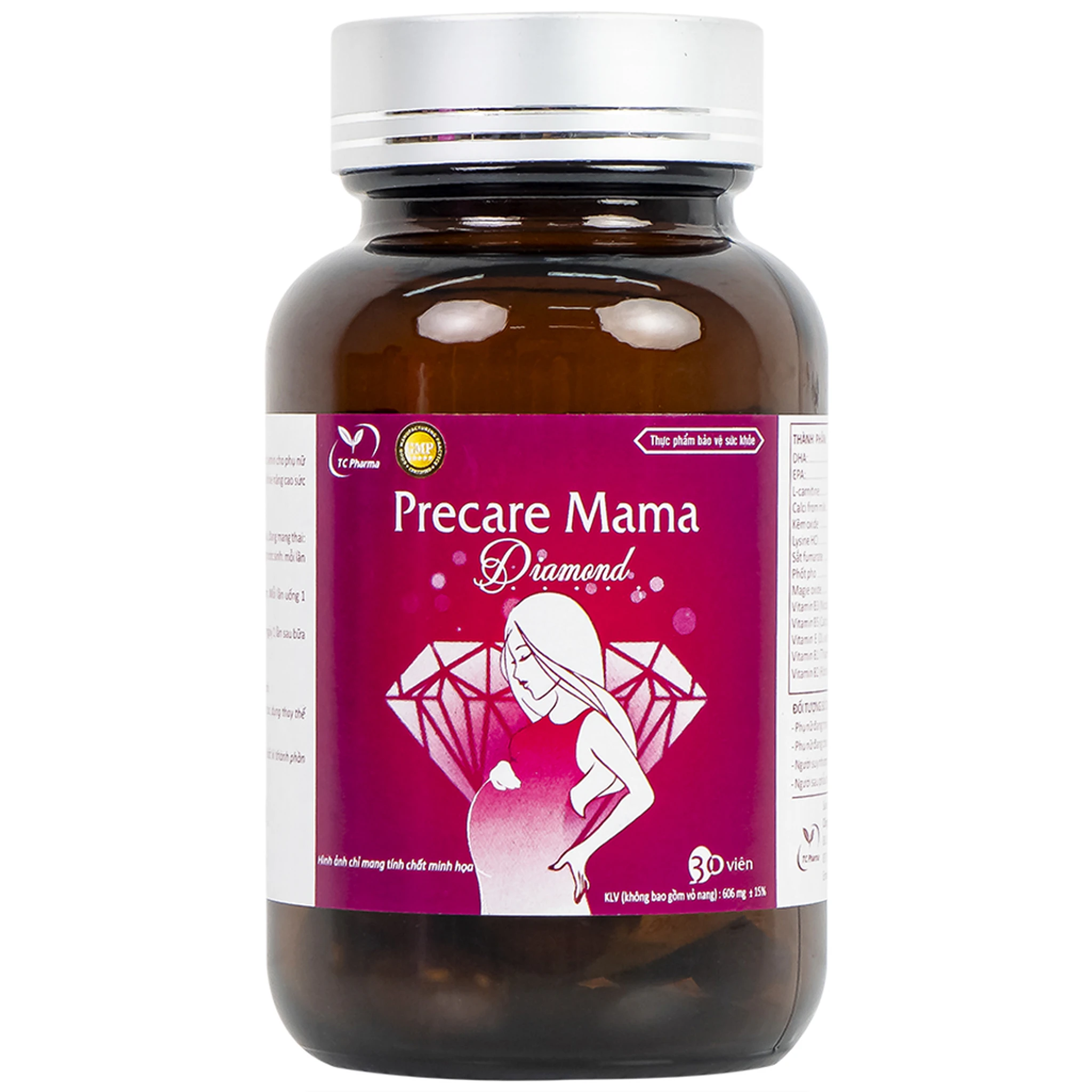 Precare Mama Diamond bổ sung vitamin, khoáng chất cho bà bầu (30 viên)