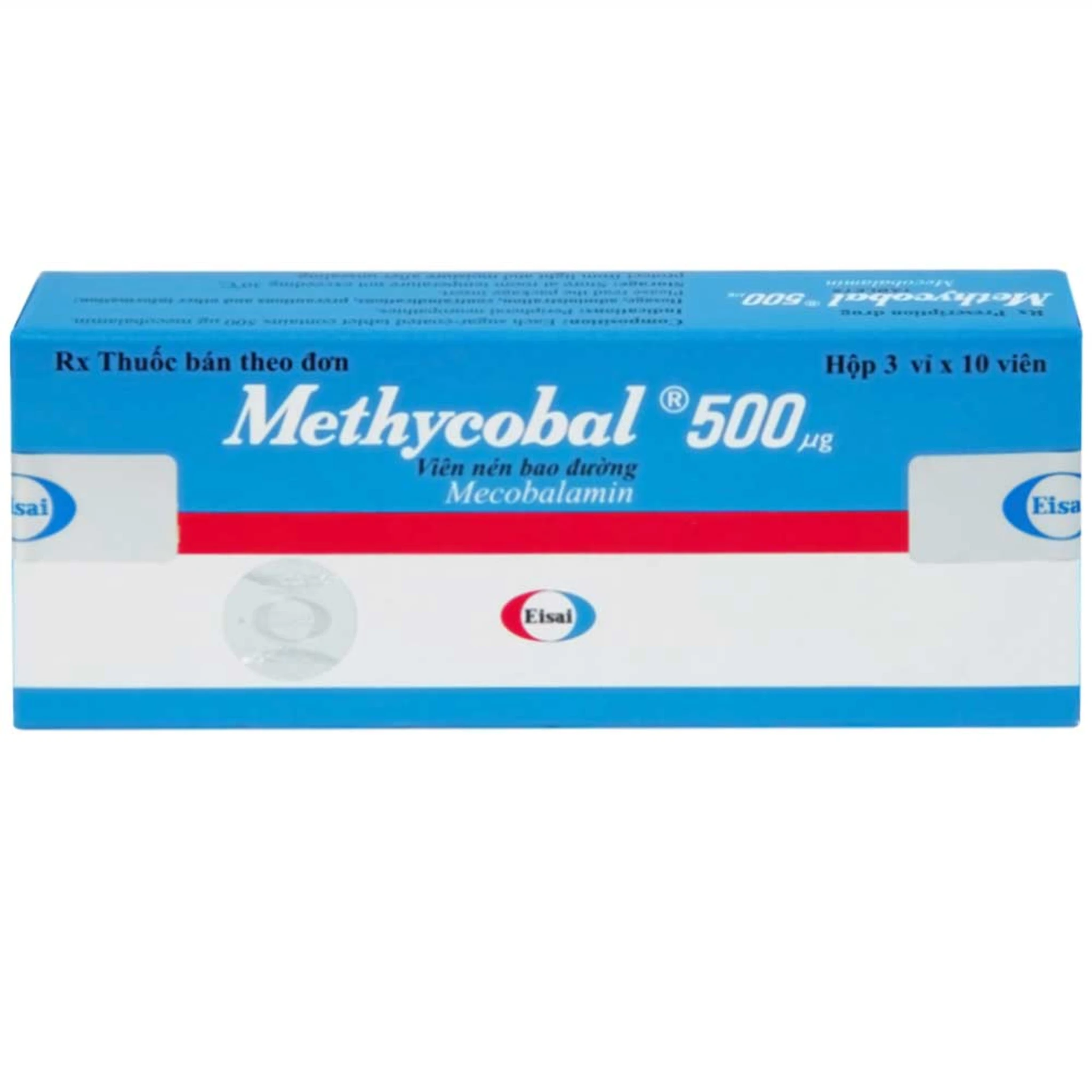 Methycobal 500µg Eisai trị bệnh lý thần kinh ngoại biên (30 viên)
