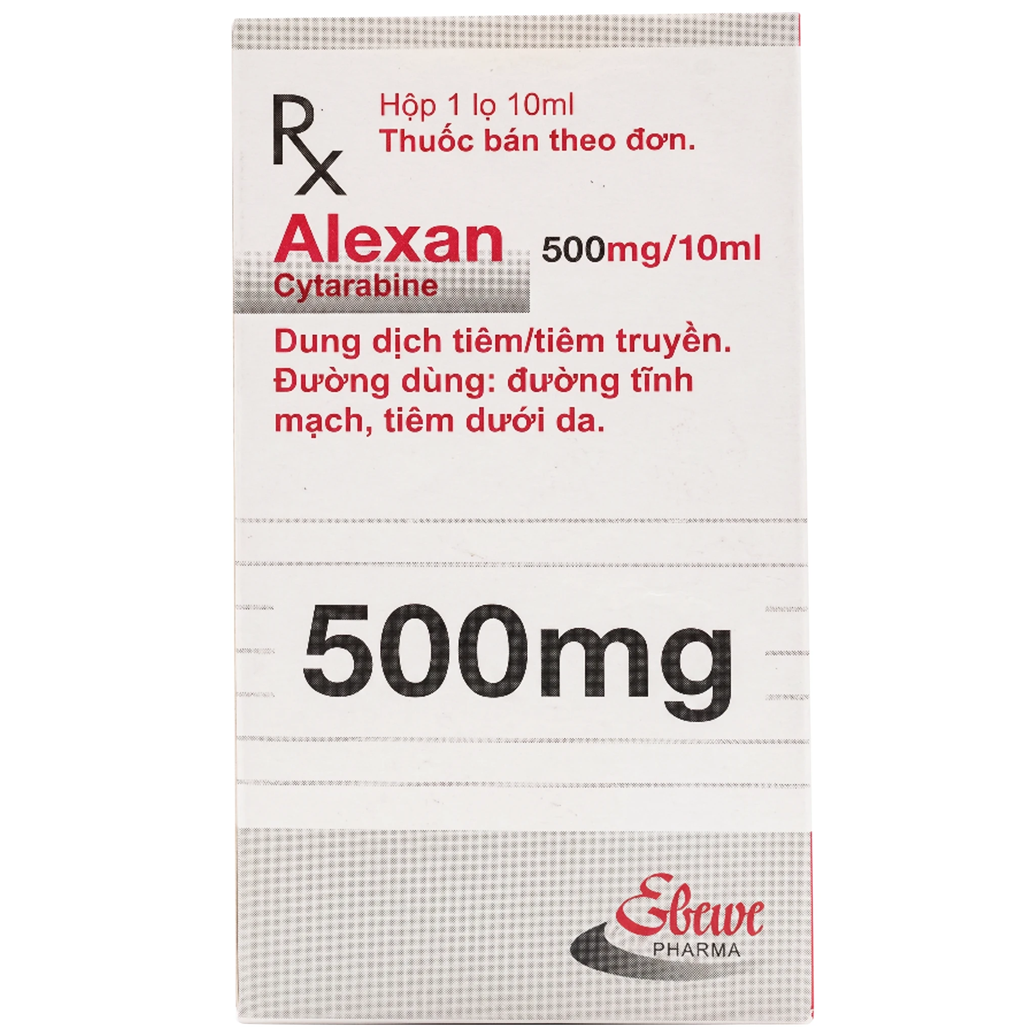 Dung dịch tiêm Alexan 500mg điều trị bệnh bạch cầu dòng tủy cấp tính ...