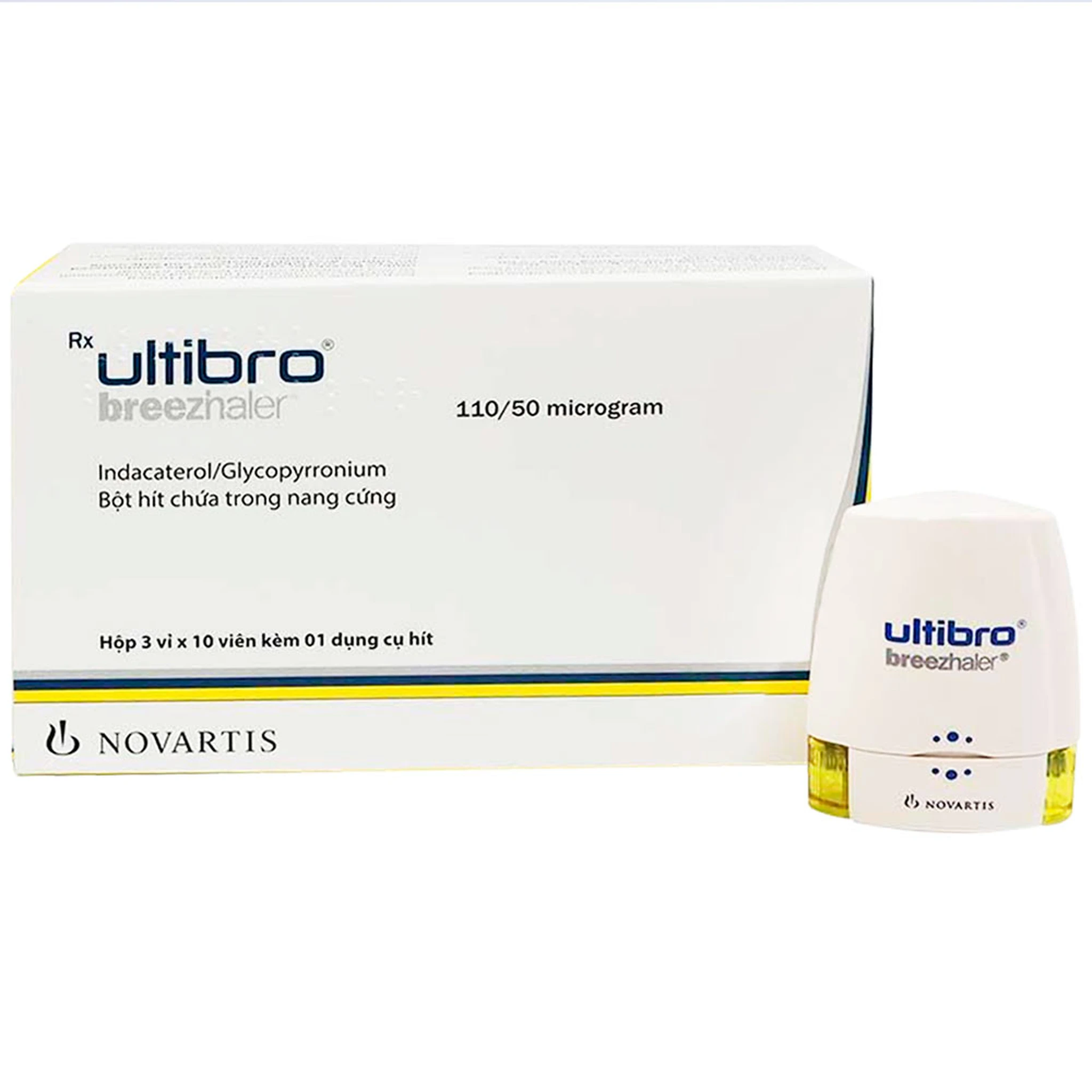 Thuốc Ultibro Breezhaler 110/50mcg Novartis điều trị bệnh phổi mãn tính ...