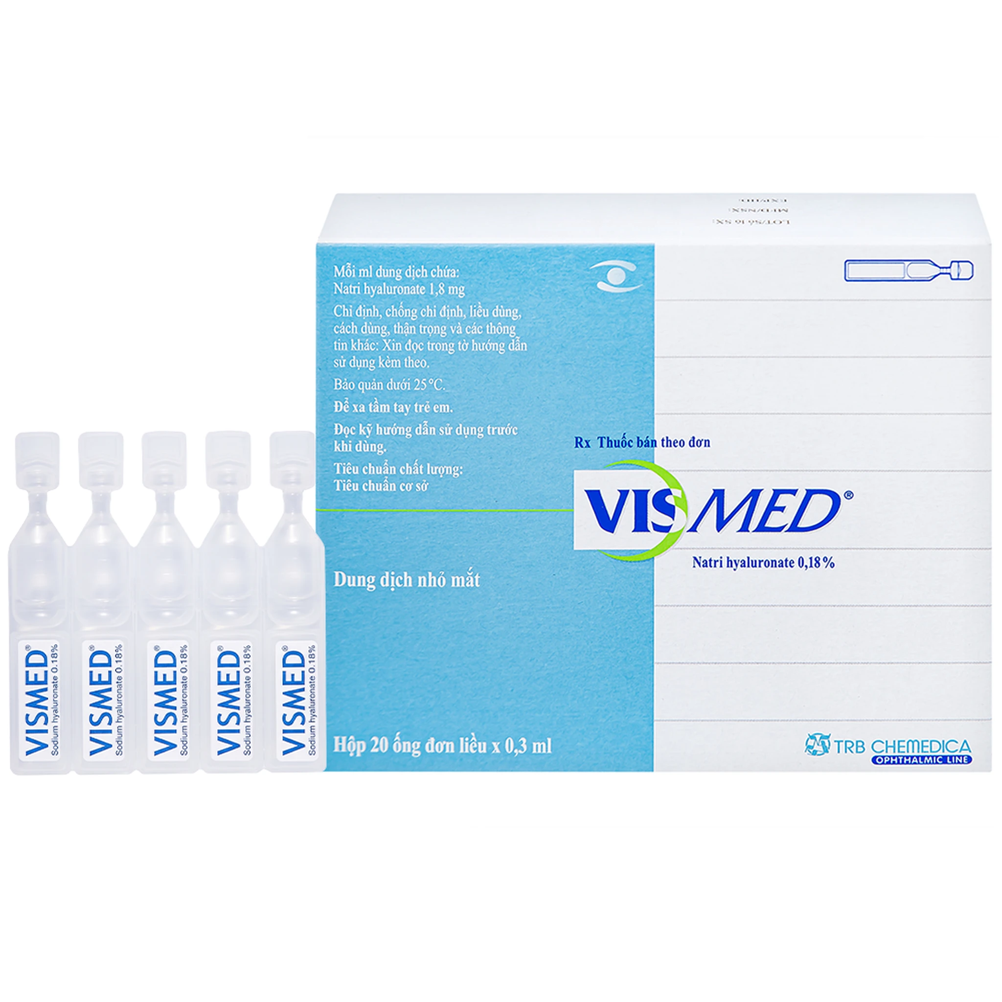 Vismed Eye Drop 0,18% điều trị khô mắt, viêm giác mạc