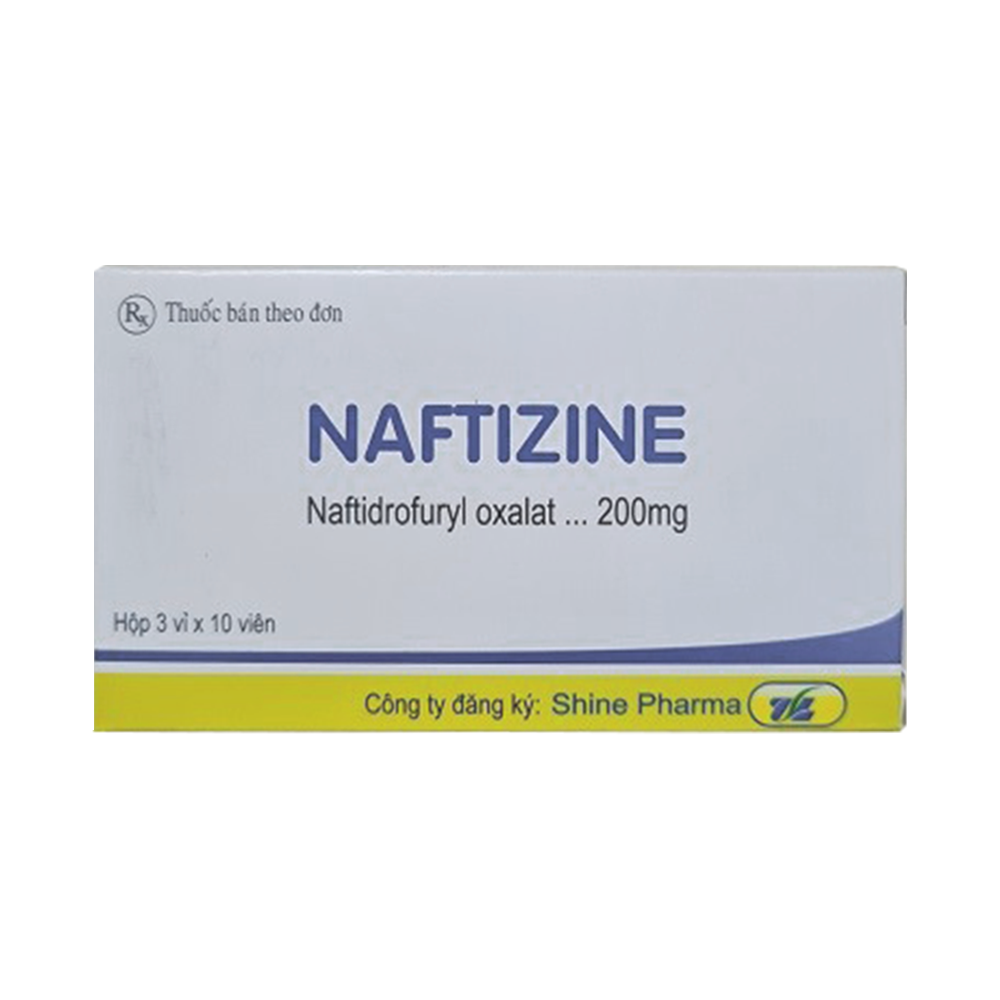 Hình ảnh Thuốc Naftizine 200mg Shine Pharma điều trị triệu chứng đau cách hồi (3 vỉ x 10 viên)
