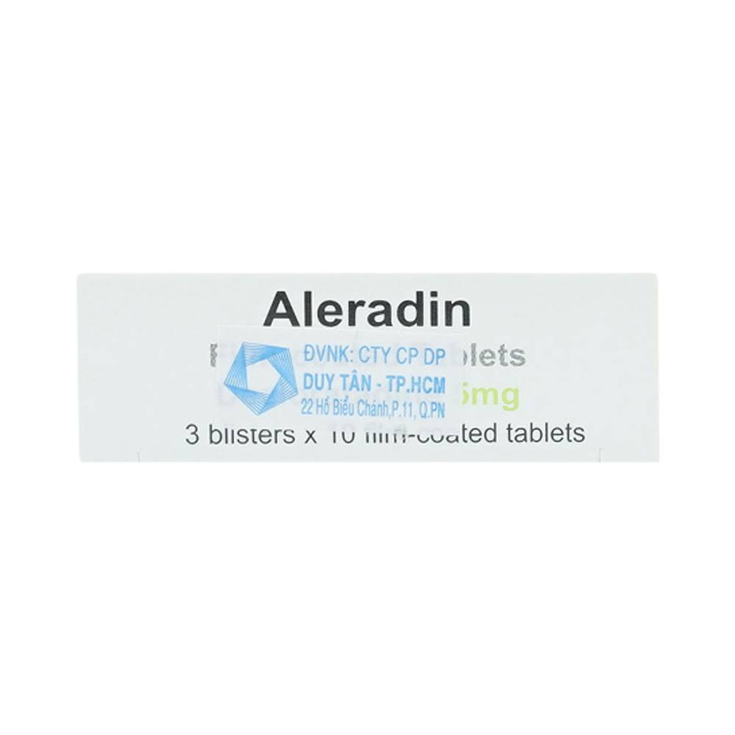 Thuốc Aleradin 5mg giảm các triệu chứng viêm mũi dị ứng theo mùa, mày đay (3 vỉ x 10 viên)