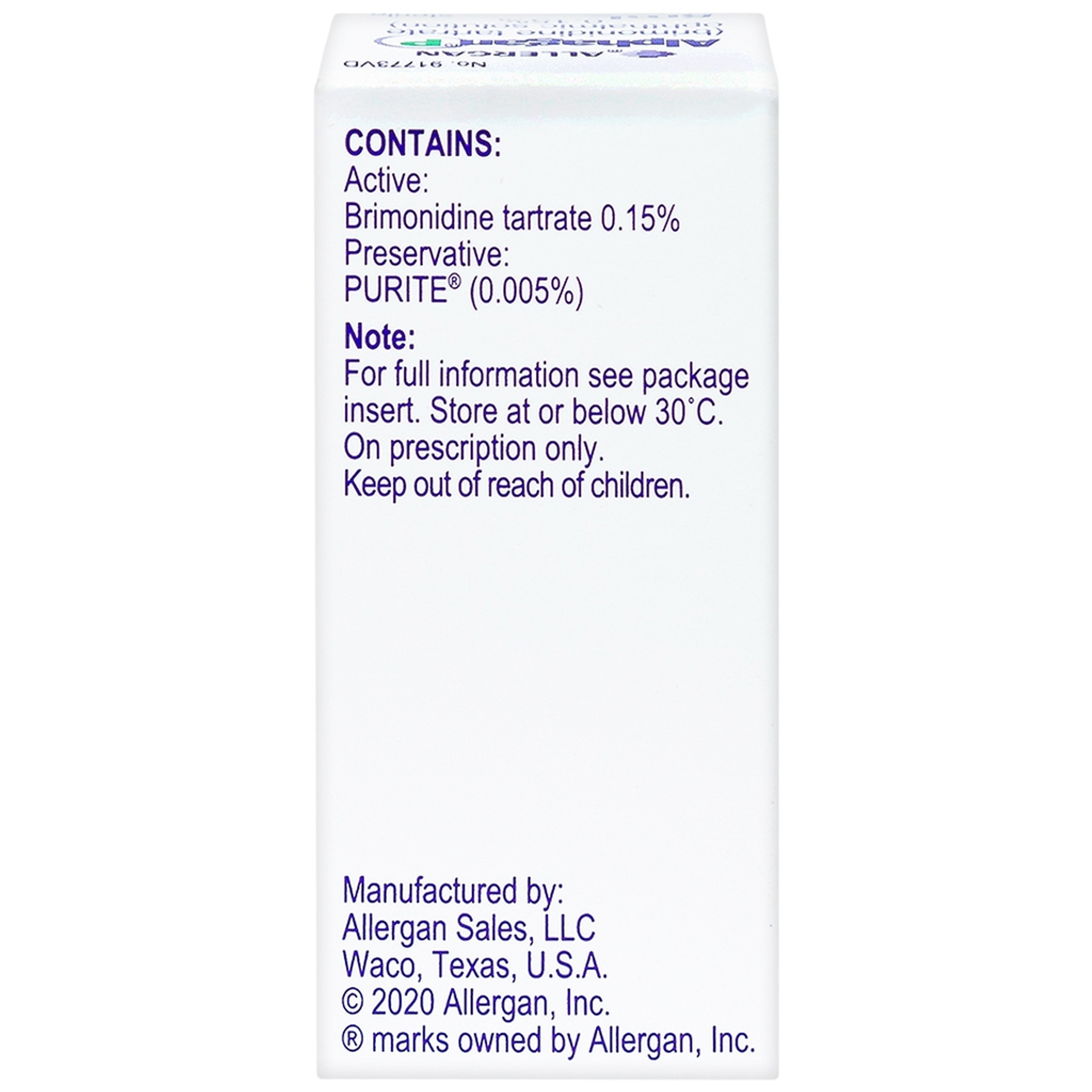 Thuốc nhỏ mắt Alphagan P Allergan điều trị tăng nhãn áp (5ml)