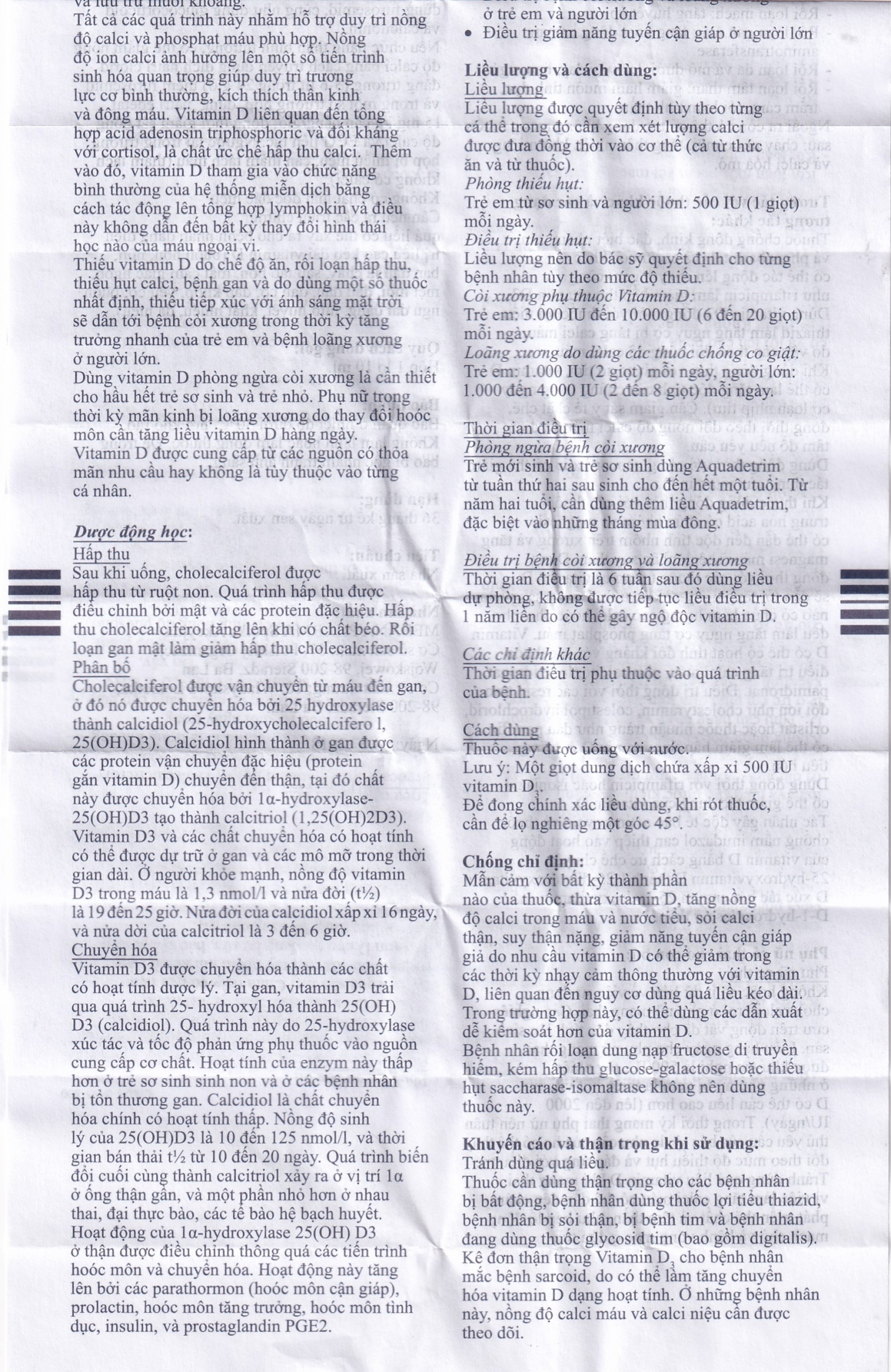 Dung dịch uống Aquadetrim Vitamin D3 Medana phòng ngừa còi xương, loãng xương (10ml)