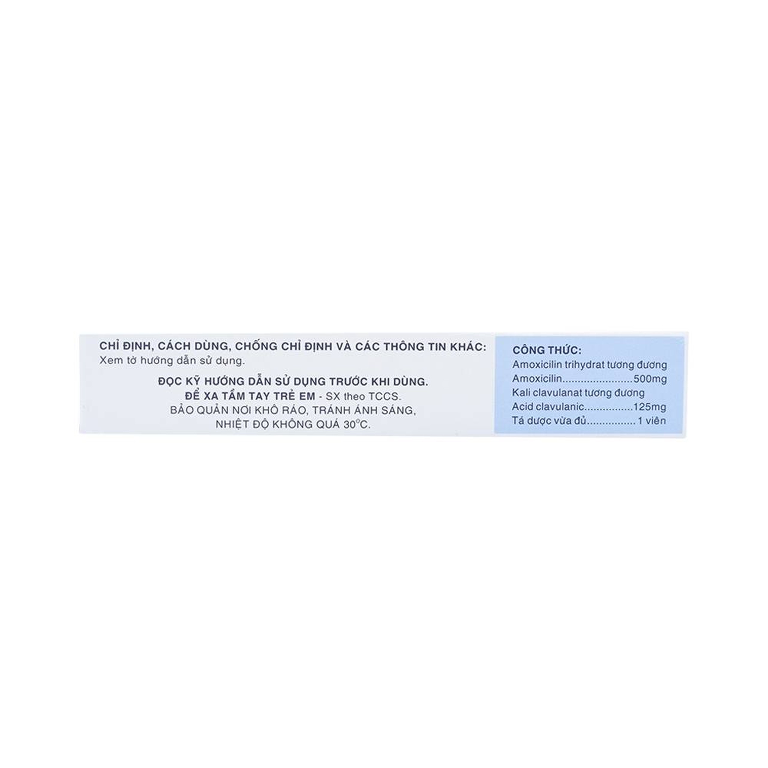 Thuốc Augbactam 625 Mekophar điều trị nhiễm khuẩn (2 vỉ x 5 viên)