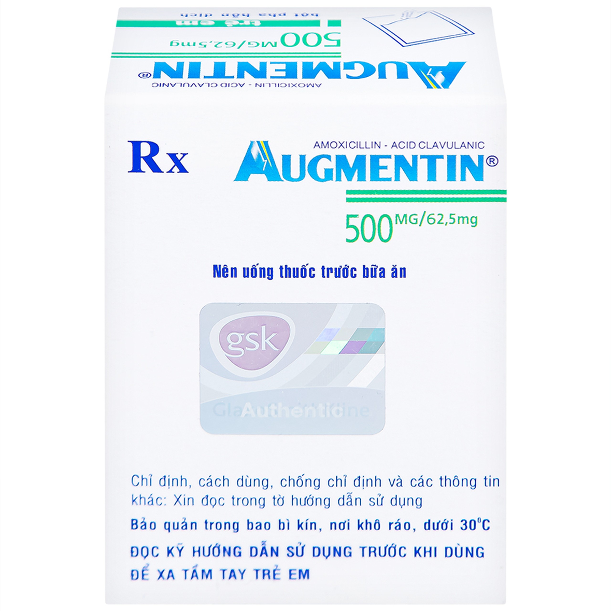 Bột Augmentin 500mg/62.5mg GSK điều trị nhiễm khuẩn (12 gói)
