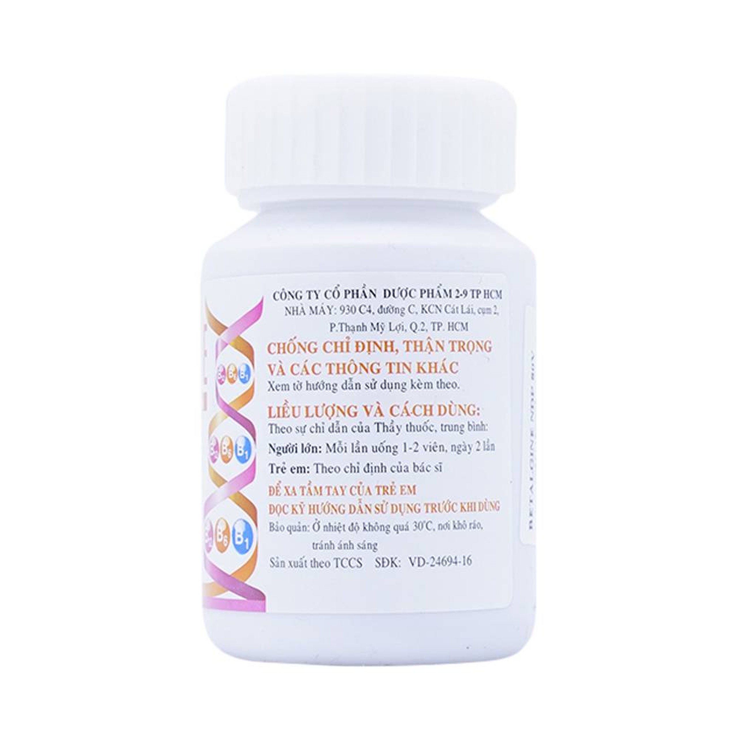 Thuốc Betalgine Nadyphar điều trị thiếu vitamin B1, B6, B12 (80 viên)