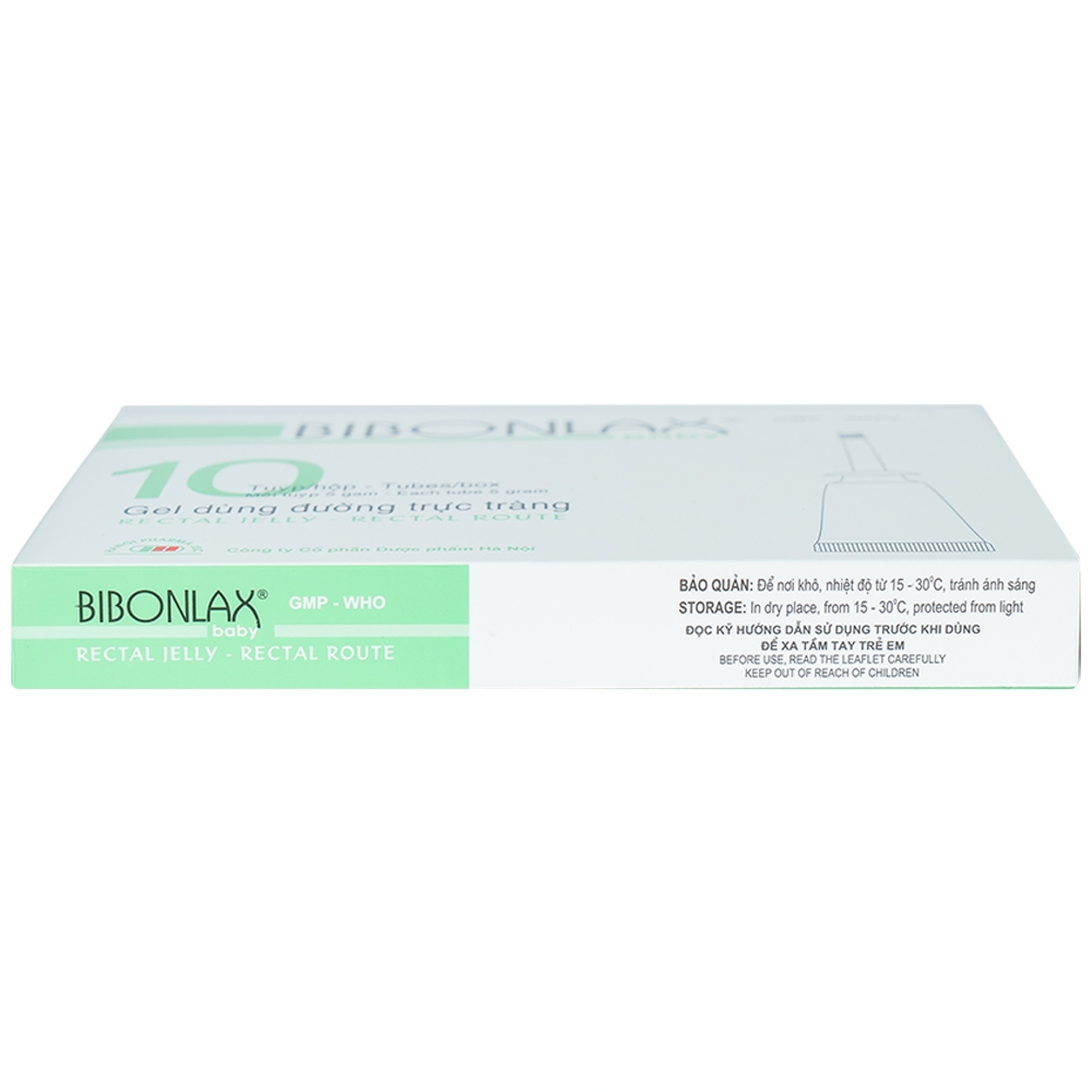 Gel dùng đường trực tràng Bibonlax Baby Hanoi Pharma điều trị táo bón (10 ống x 5g)