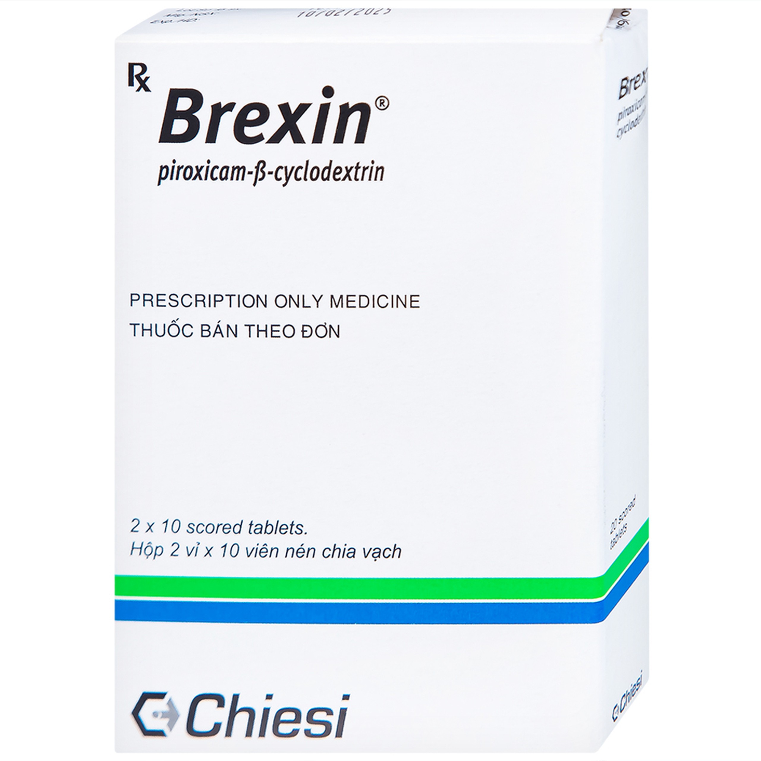 Thuốc Brexin Chiesi giảm các triệu chứng do viêm xương khớp (2 vỉ x 10 viên)