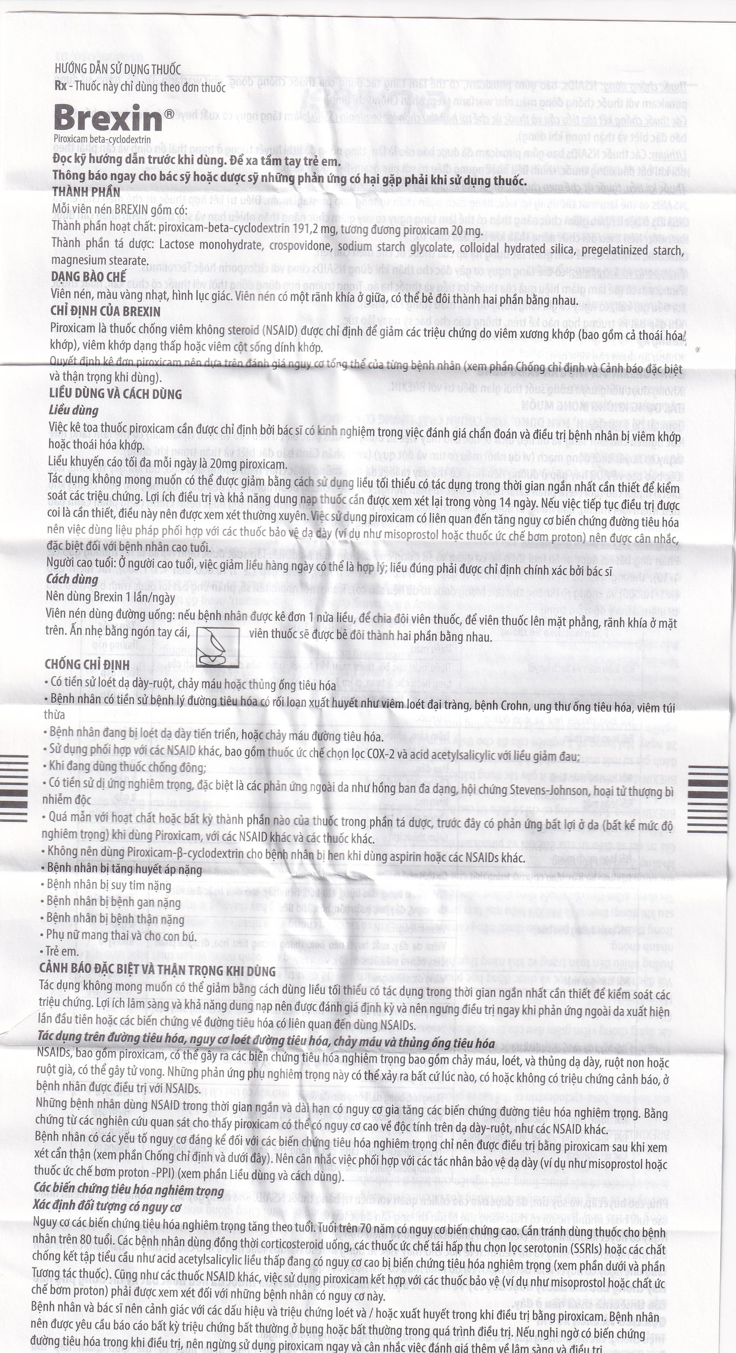 Thuốc Brexin Chiesi giảm các triệu chứng do viêm xương khớp (2 vỉ x 10 viên)