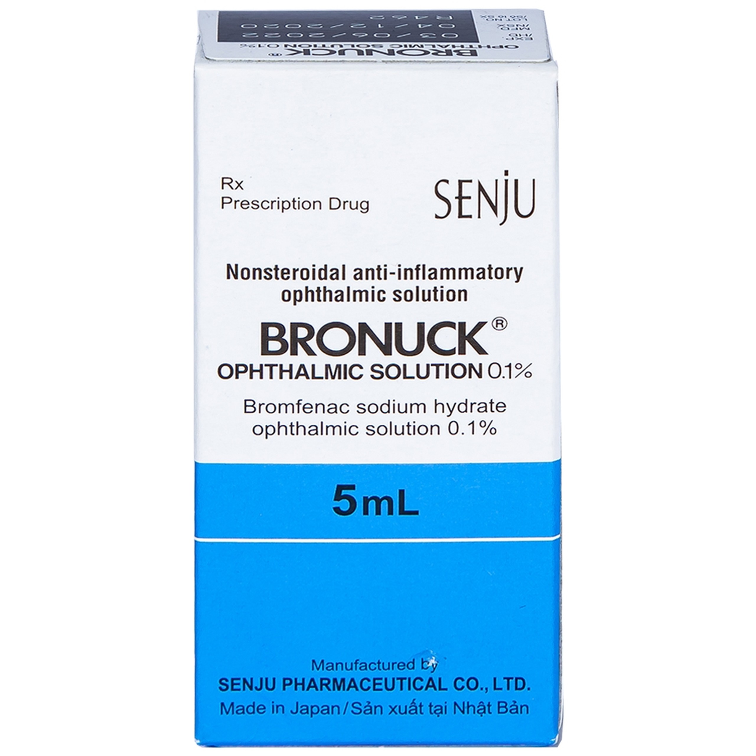 Thuốc nhỏ mắt Bronuck Senju Pharm điều trị viêm bờ mi, viêm kết mạc, viêm củng mạc (5ml)