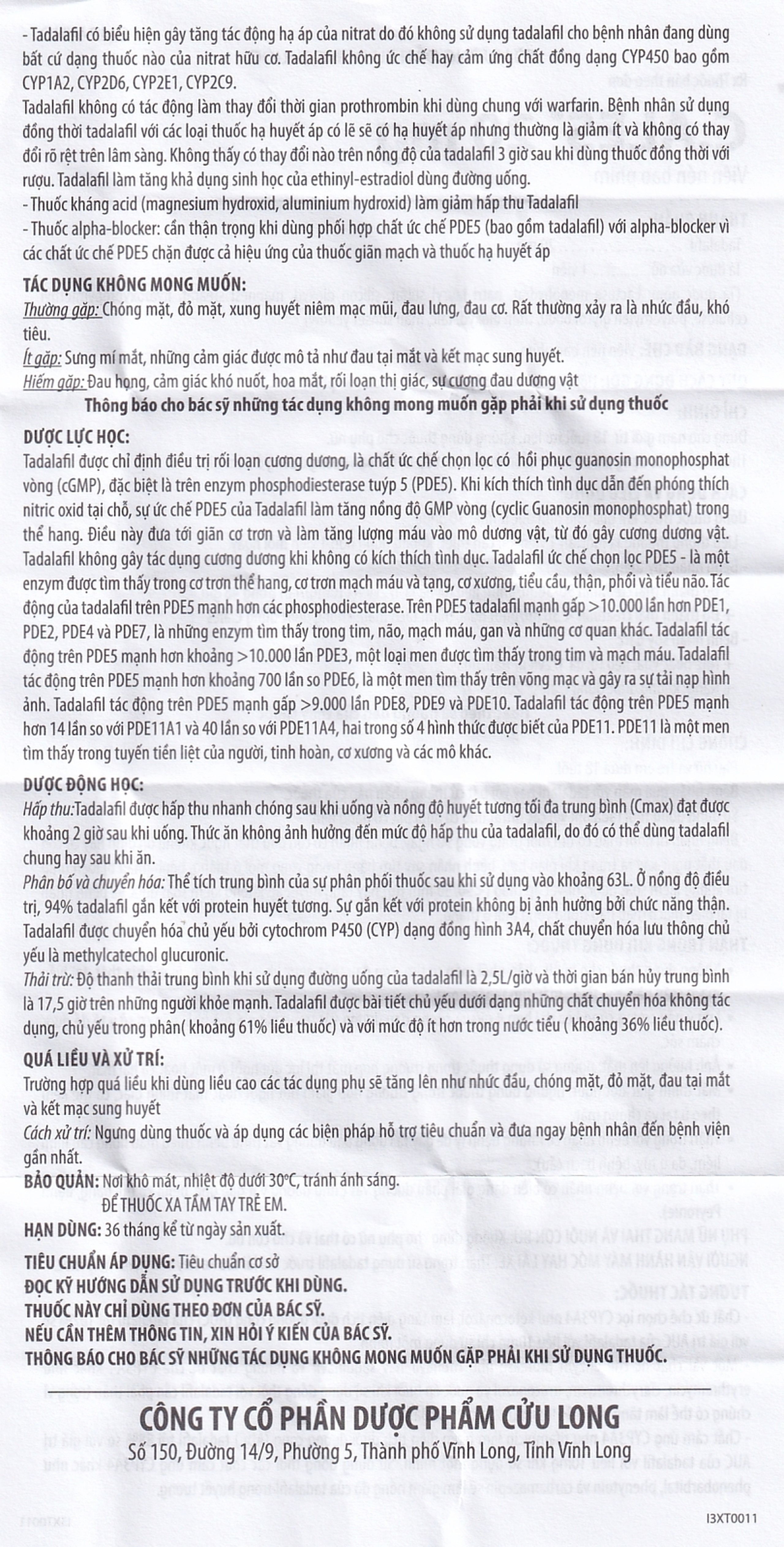 Thuốc C.ales 20mg Pharimexco điều trị rối loạn cương dương (1 viên)