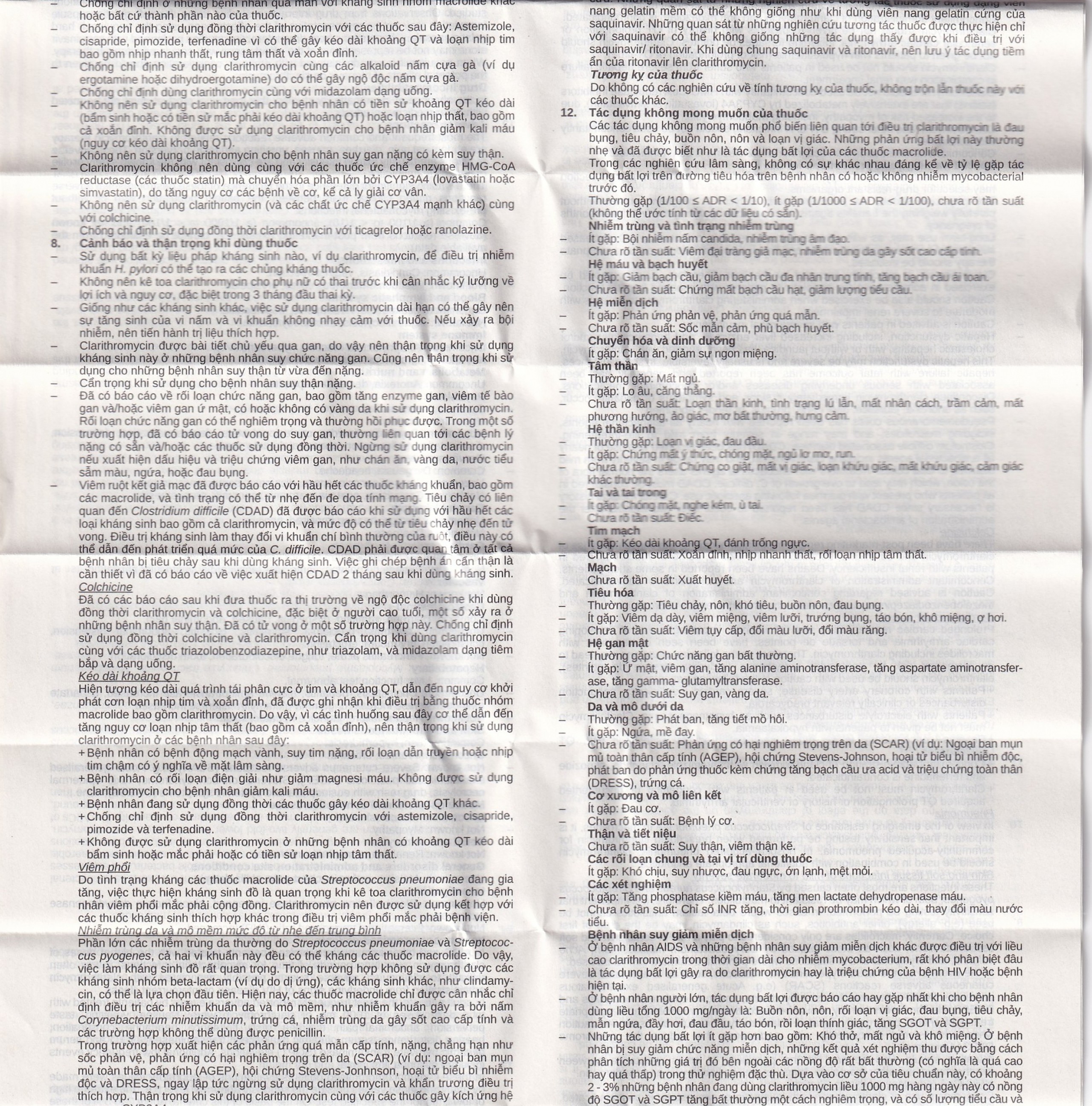 Thuốc Clarithromycin Stella 500mg điều trị nhiễm trùng (4 vỉ x 7 viên)