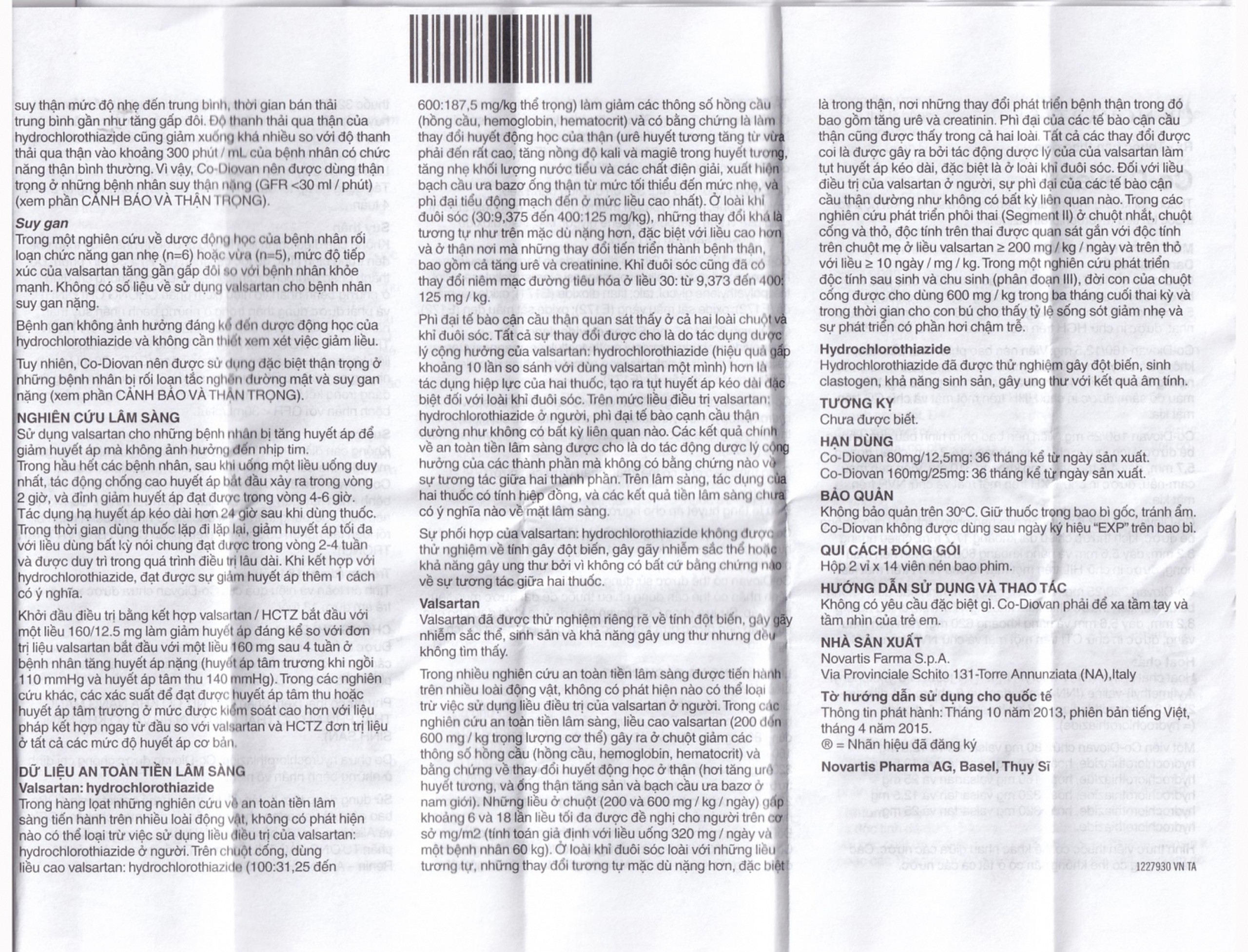 Thuốc Codiovan 160mg/25mg Novartis điều trị tăng huyết áp (2 vỉ x 14 viên)