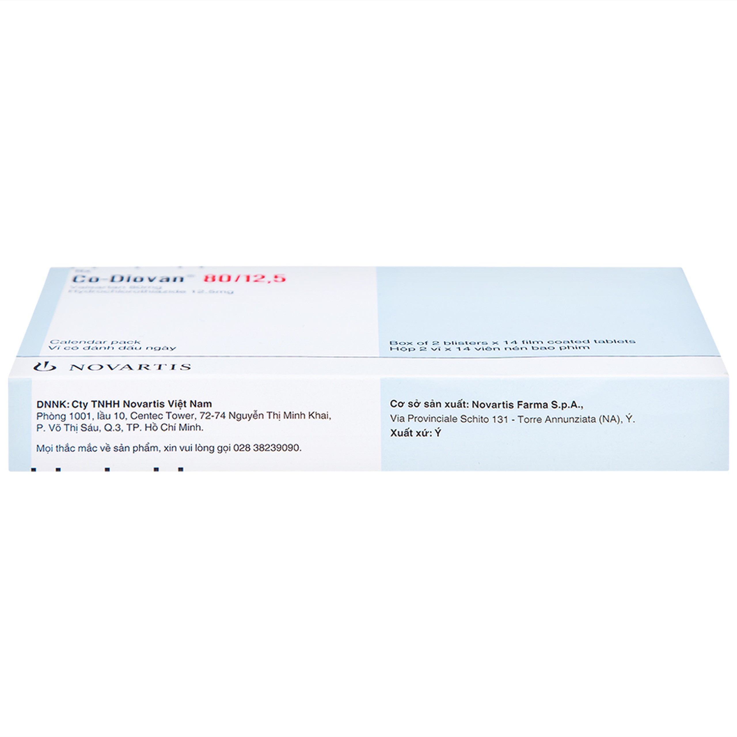 Thuốc Codiovan 80mg/12.5mg Novartis điều trị tăng huyết áp (2 vỉ x 14 viên)