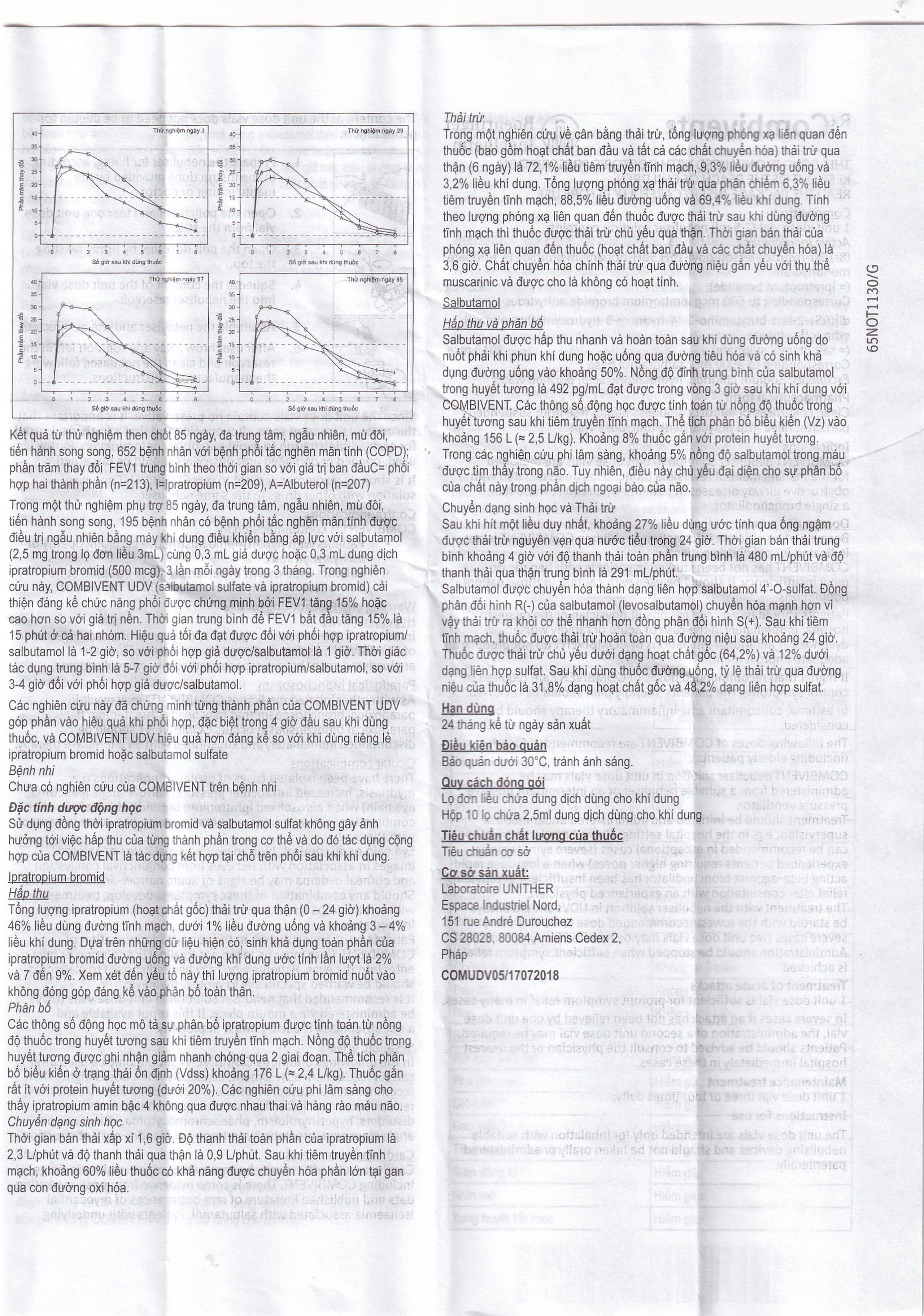 Dung dịch khí dung Combivent Boehringer kiểm soát co thắt phế quản (1 vỉ x 10 ống)