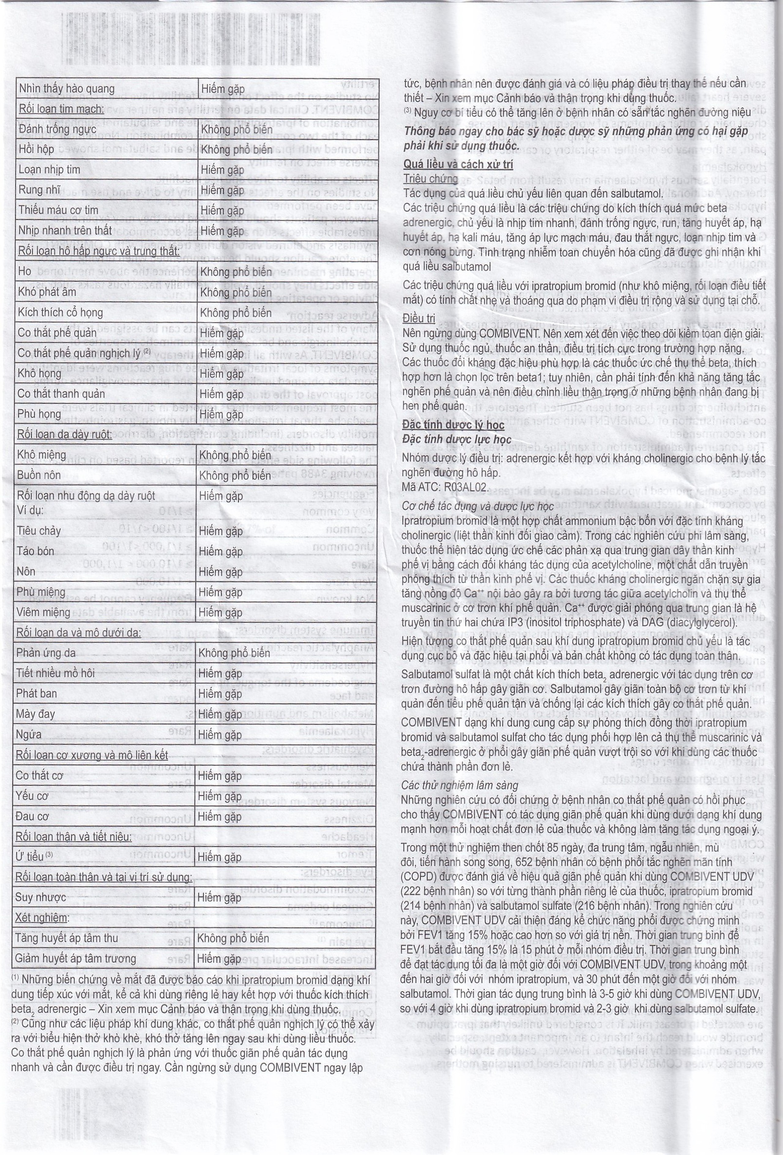 Dung dịch khí dung Combivent Boehringer kiểm soát co thắt phế quản (1 vỉ x 10 ống)