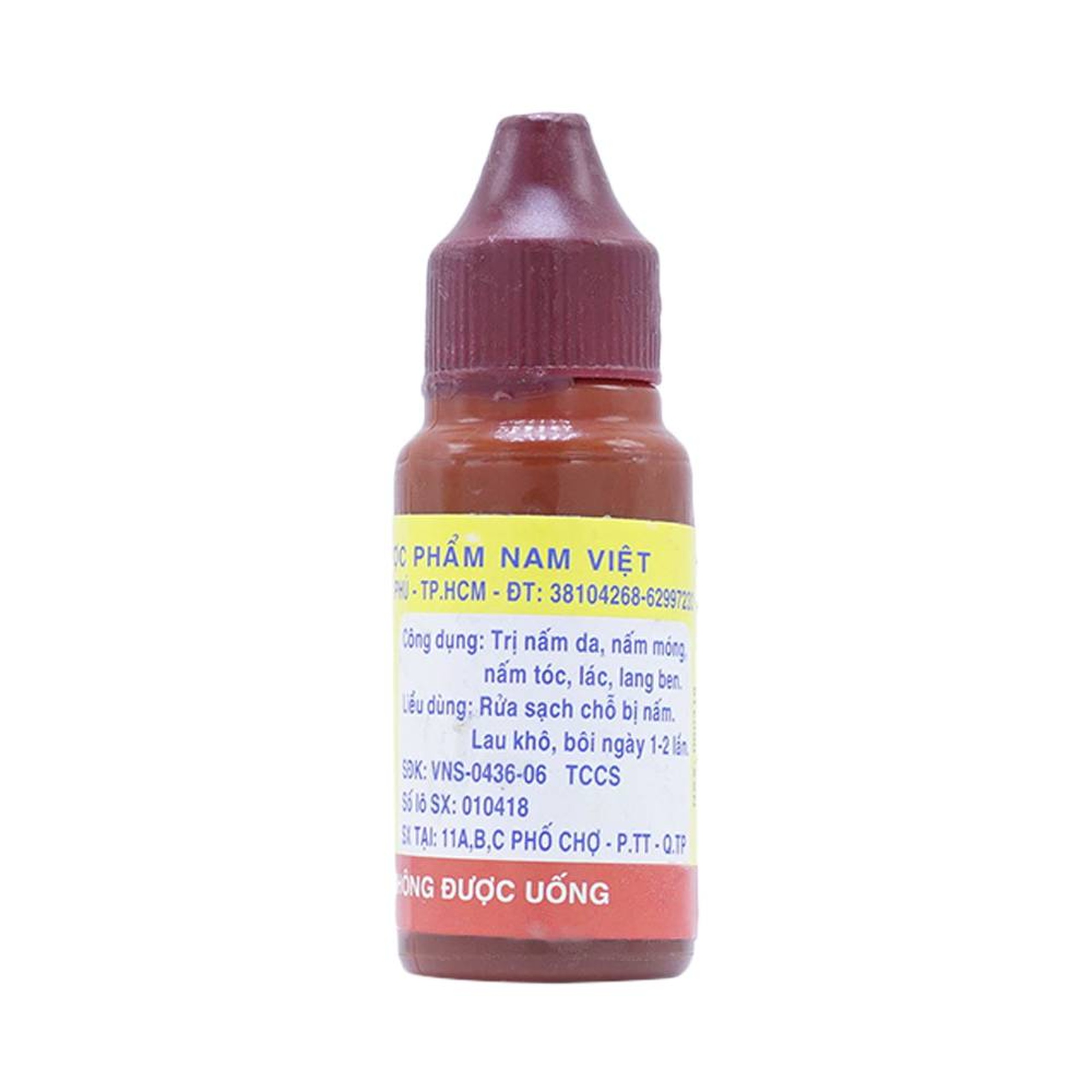 Cồn BSI 2% Nam Việt điều trị nấm da, nấm móng (18ml)
