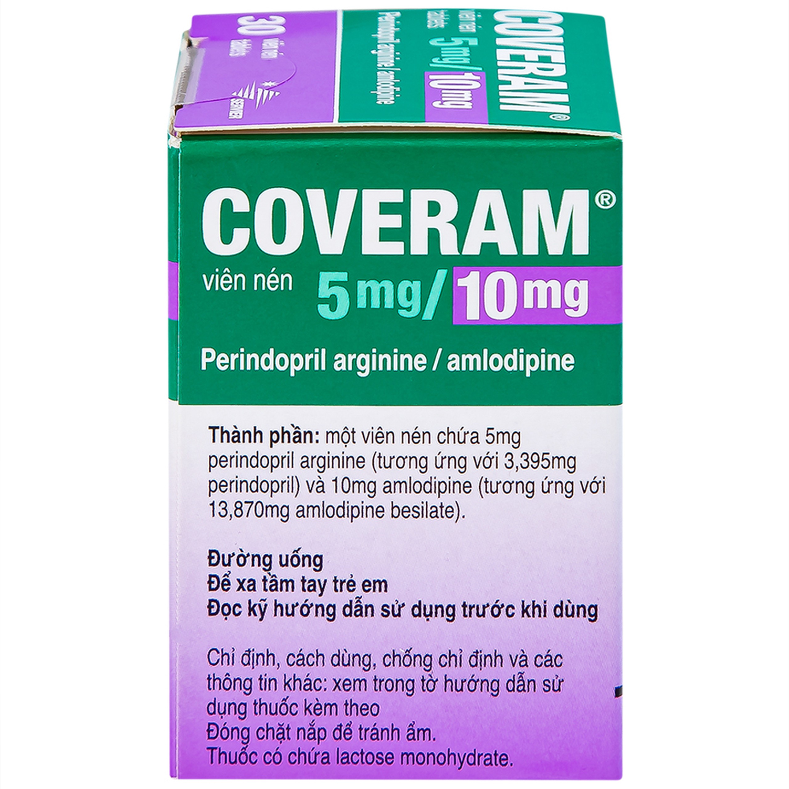 Thuốc Coveram 5mg/10mg Servier điều trị tăng huyết áp (30 viên)
