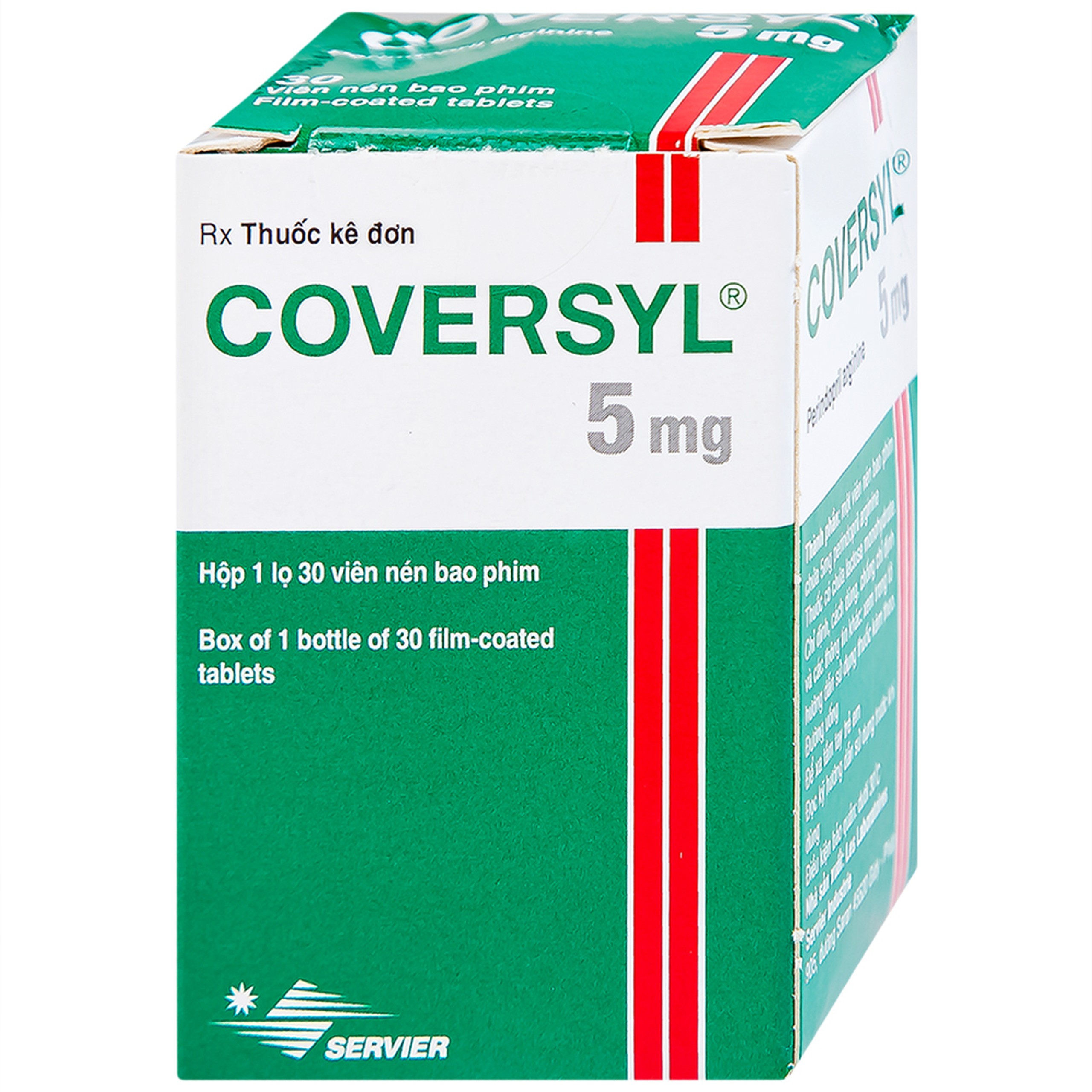 Thuốc Coversyl 5mg Servier điều trị tăng huyết áp (30 viên)