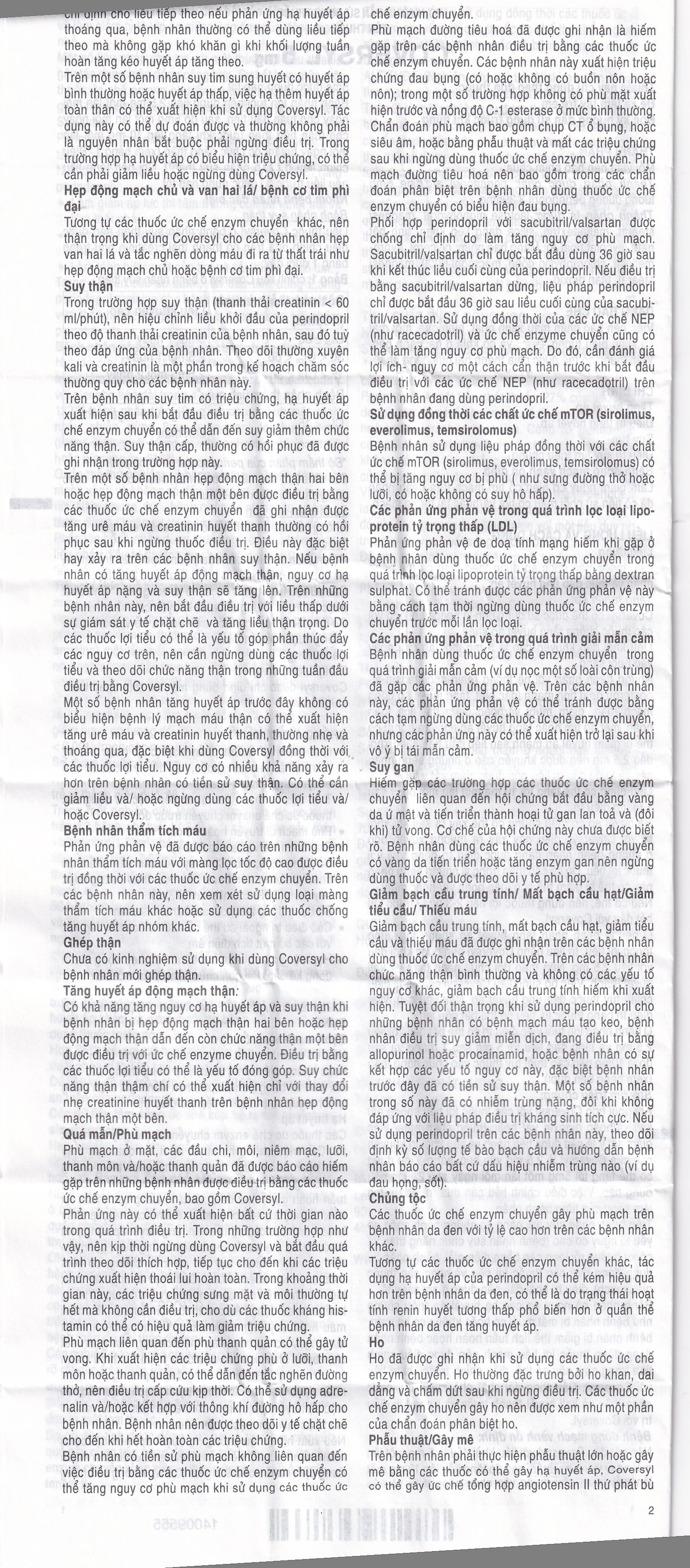 Thuốc Coversyl 5mg Servier điều trị tăng huyết áp (30 viên)