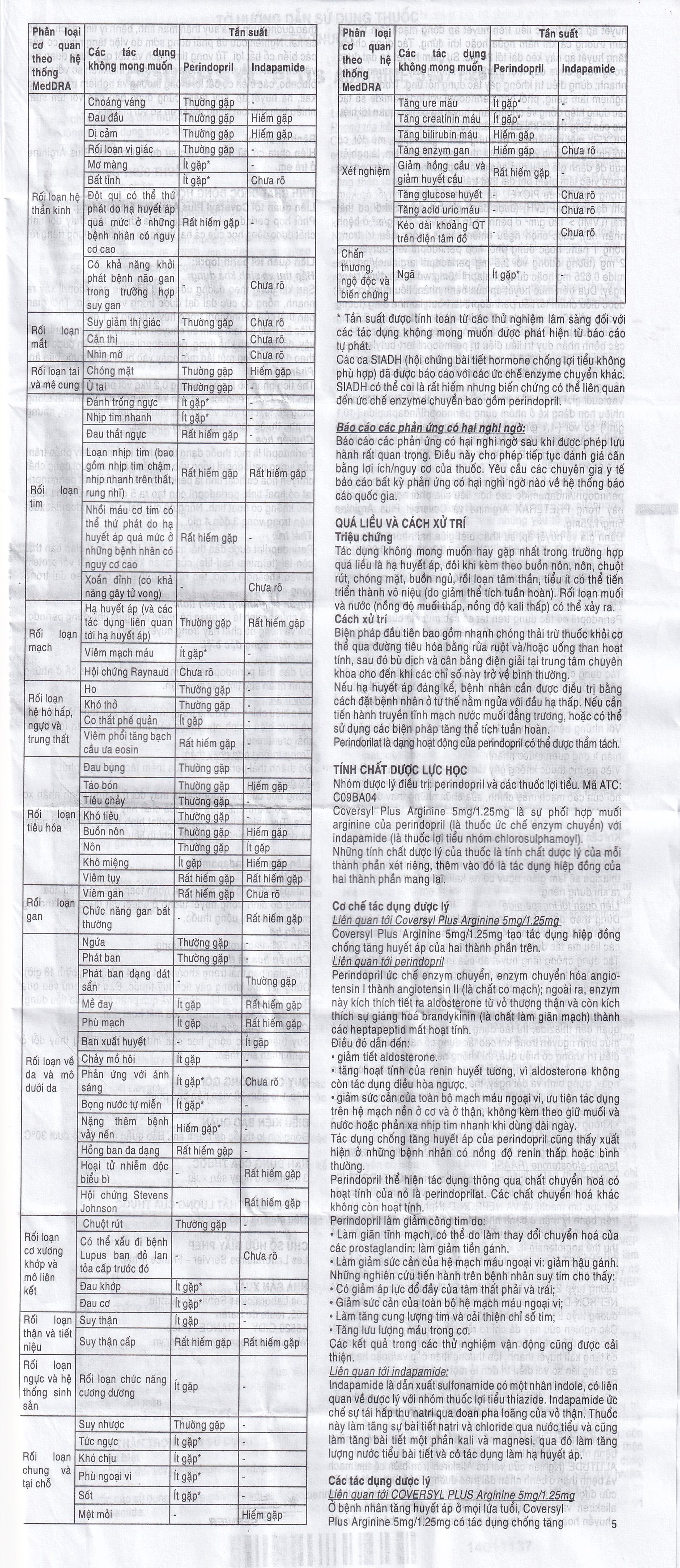 Thuốc Coversyl Plus 5mg/1.25mg Servier điều trị tăng huyết áp (30 viên)