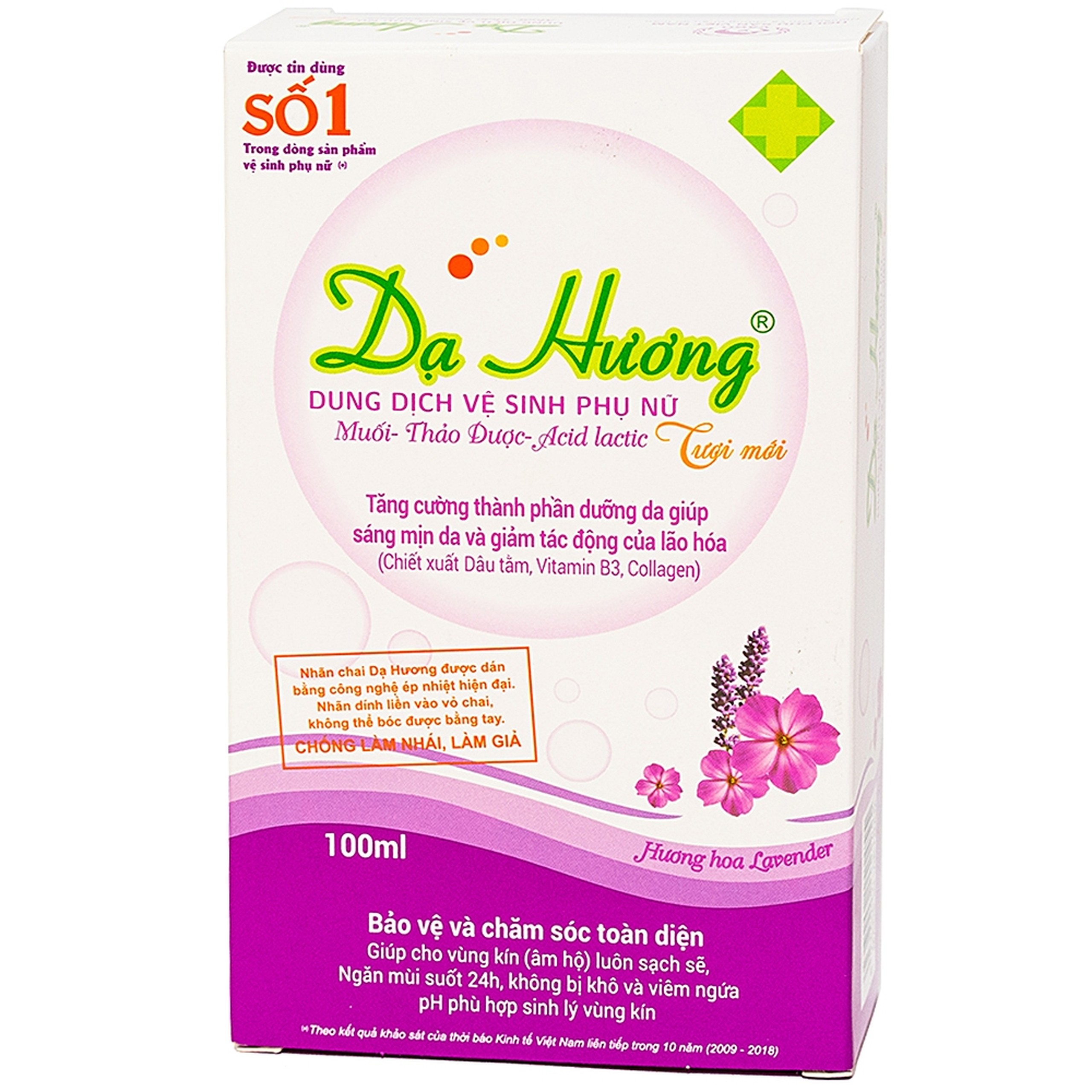 Dung dịch vệ sinh phụ nữ Dạ Hương Lavender vệ sinh nhẹ nhàng, giữ cân bằng pH (100ml)