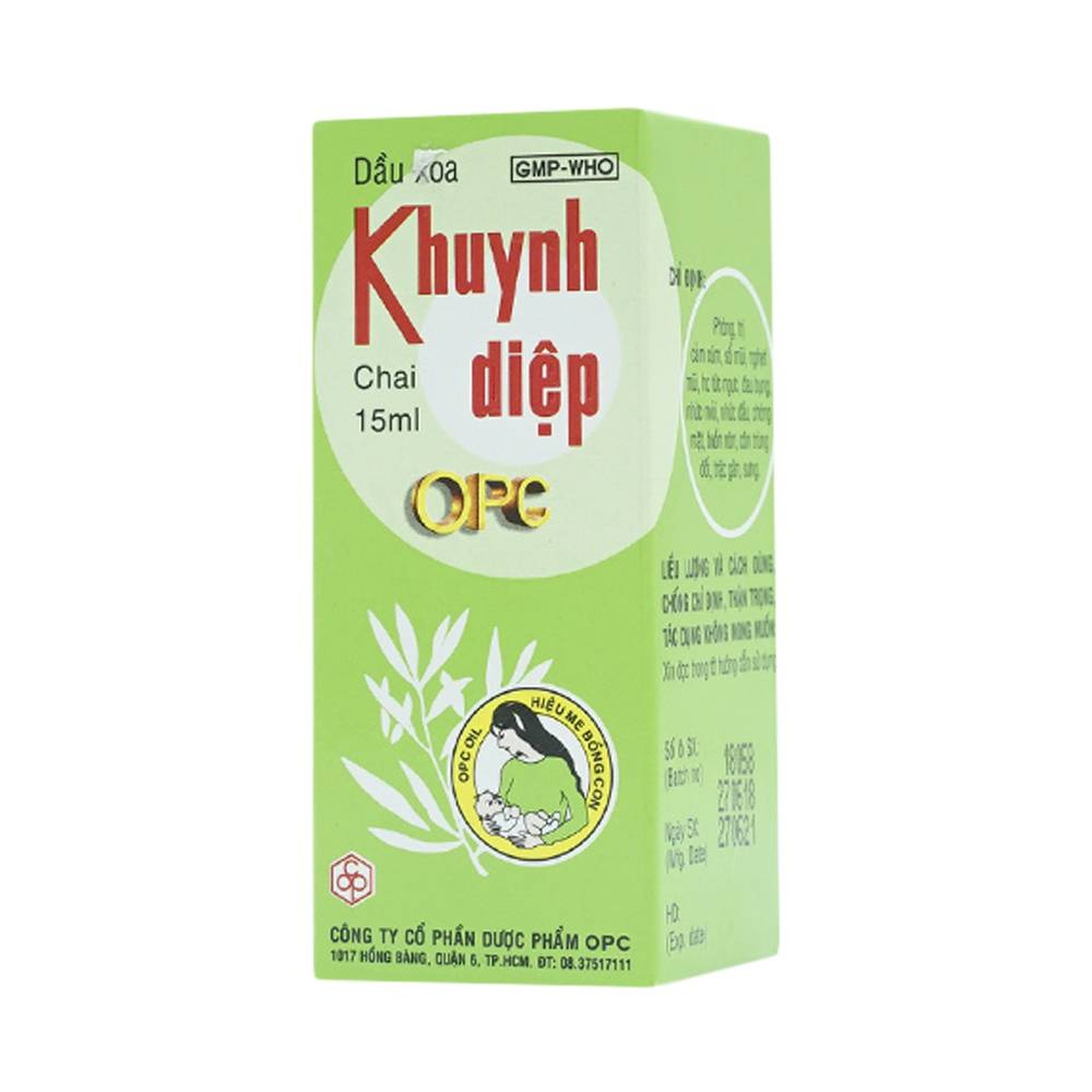 Dầu Khuynh Diệp OPC phòng và trị cảm cúm, sổ mũi, nghẹt mũi (15ml)
