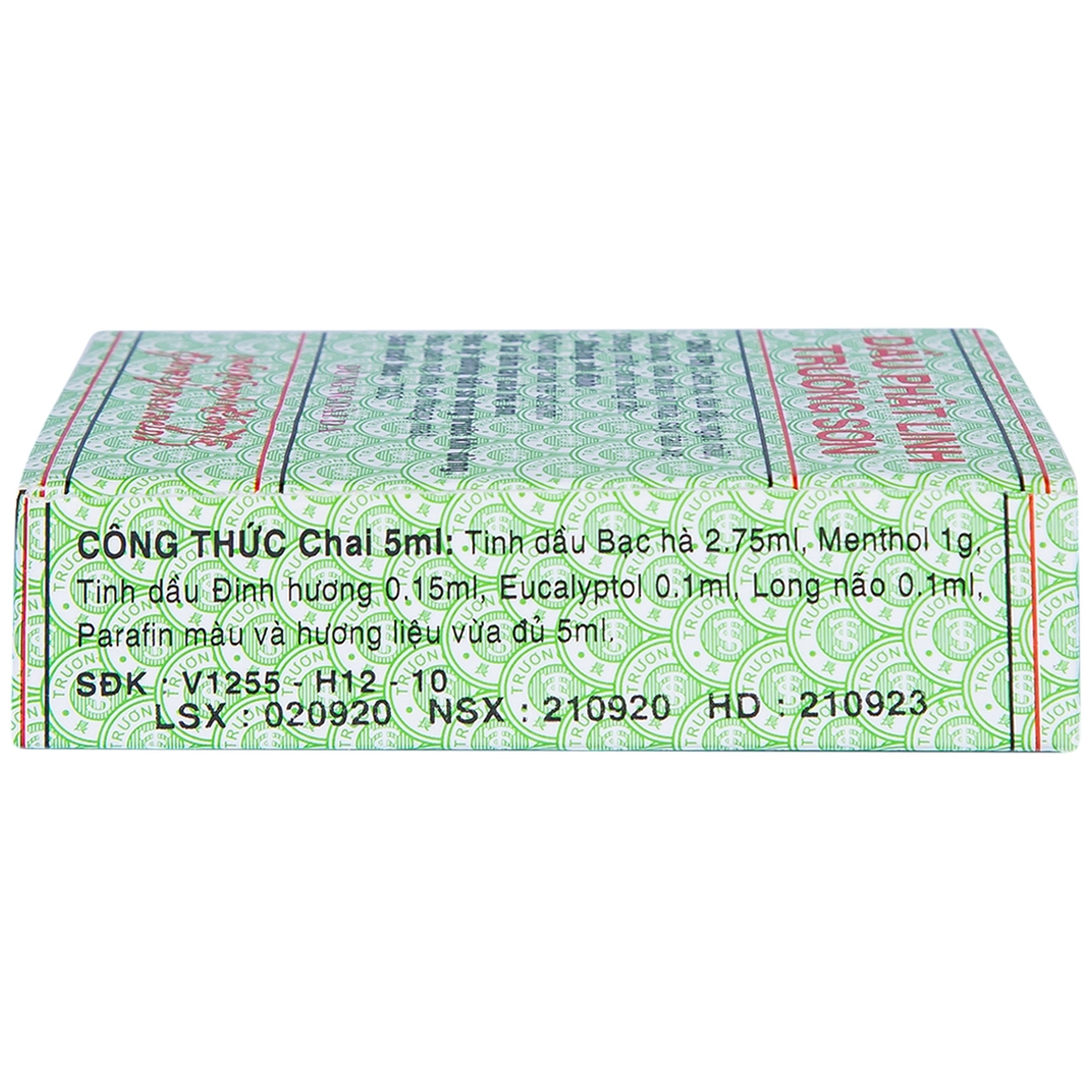 Dầu Phật Linh Trường Sơn điều trị cảm, ho, sổ mũi, nhức đầu, say nắng (12 chai x 5ml)