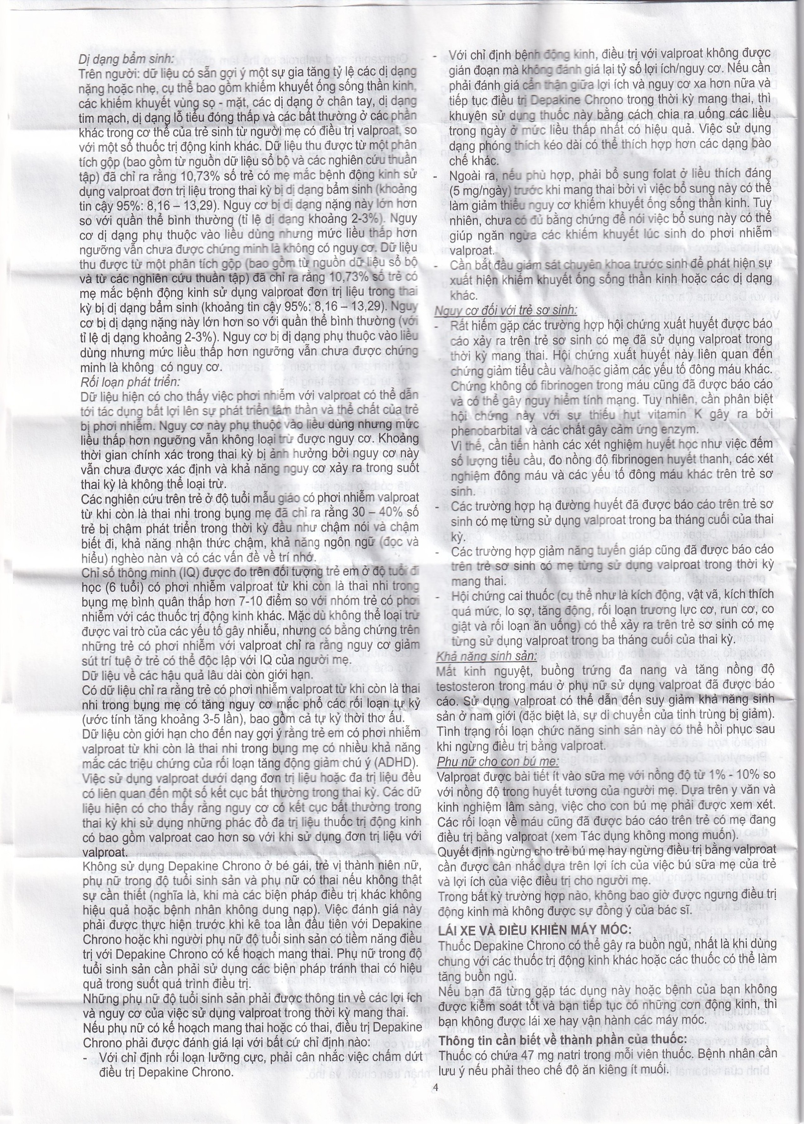 Thuốc Depakine Chrono 500mg Sanofi điều trị động kinh (30 viên)