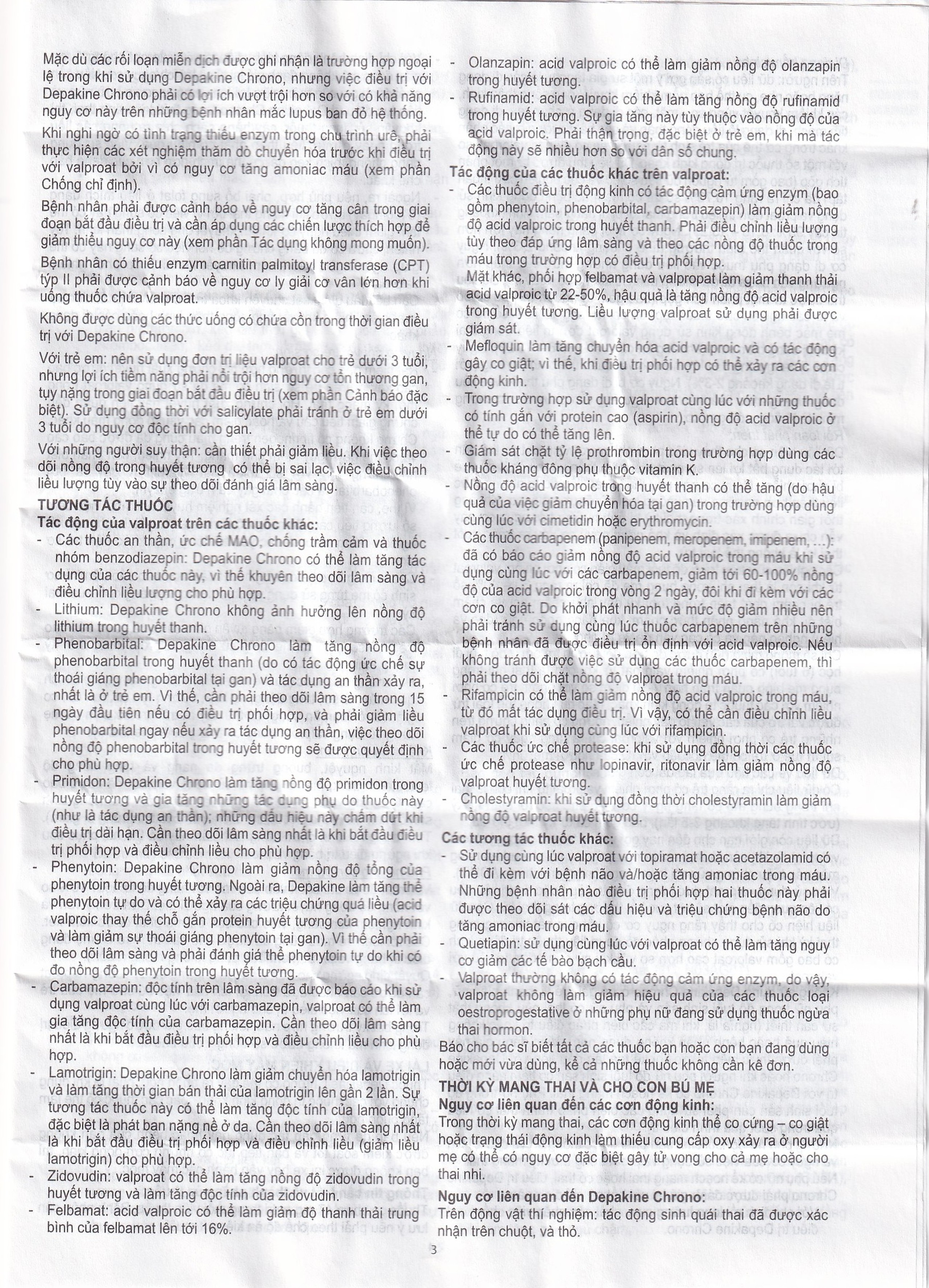 Thuốc Depakine Chrono 500mg Sanofi điều trị động kinh (30 viên)