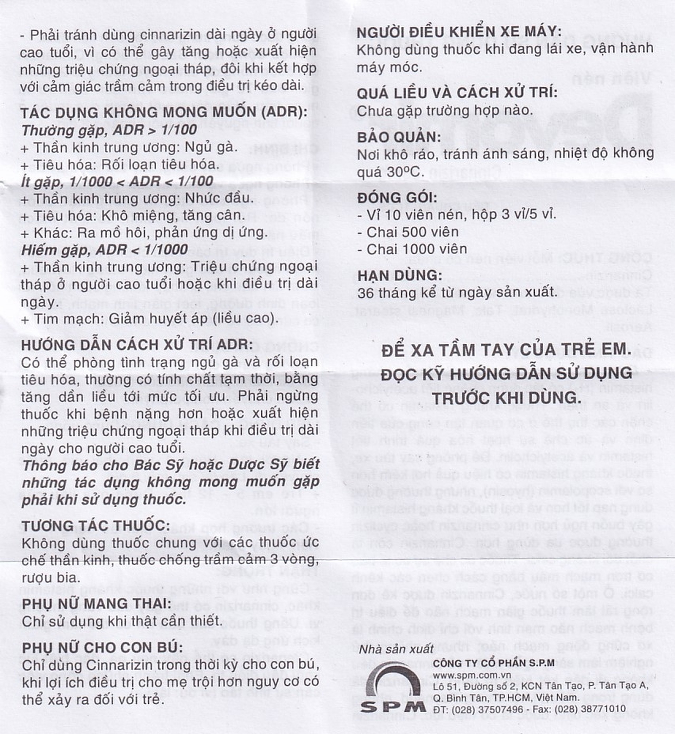 Thuốc Devomir S.P.M ohòng ngừa say sóng, say tàu xe, máy bay (3 vỉ x 10 viên)