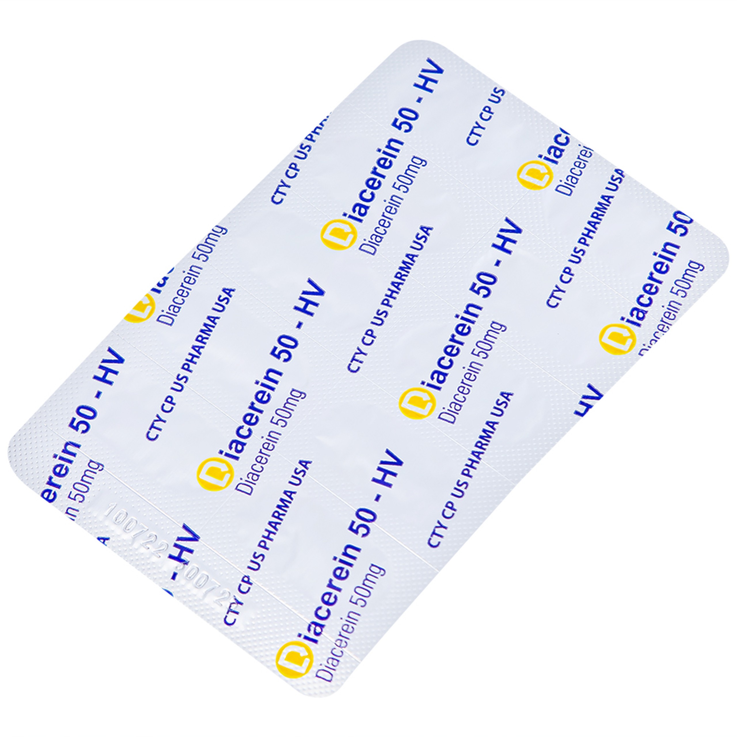 Thuốc Diacerein 50 - HV USP điều trị các bệnh thoái hóa khớp (10 vỉ x 10 viên)