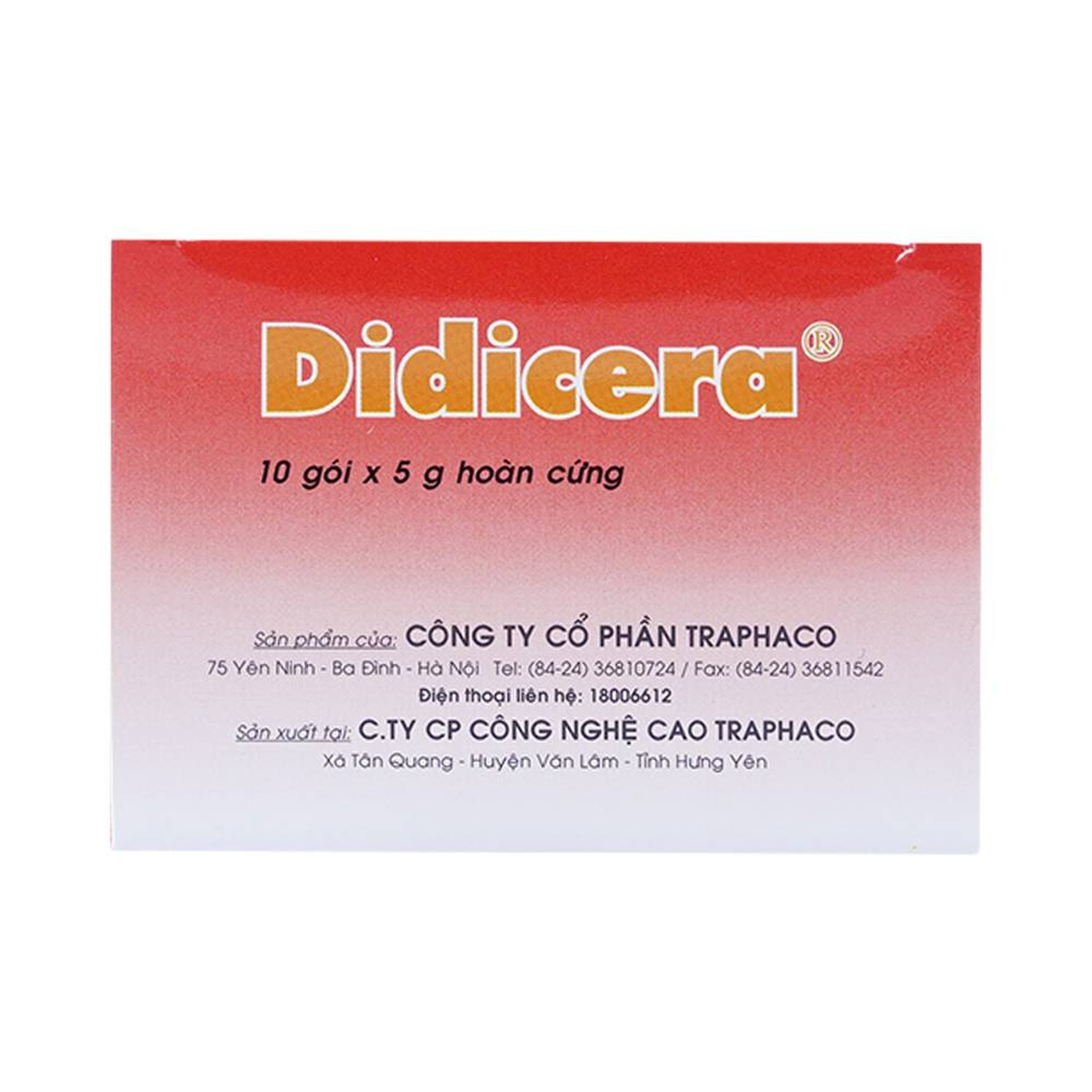 Thuốc Didicera trừ phong thấp, bổ khí huyết, bổ can thận (10 gói x 5g)