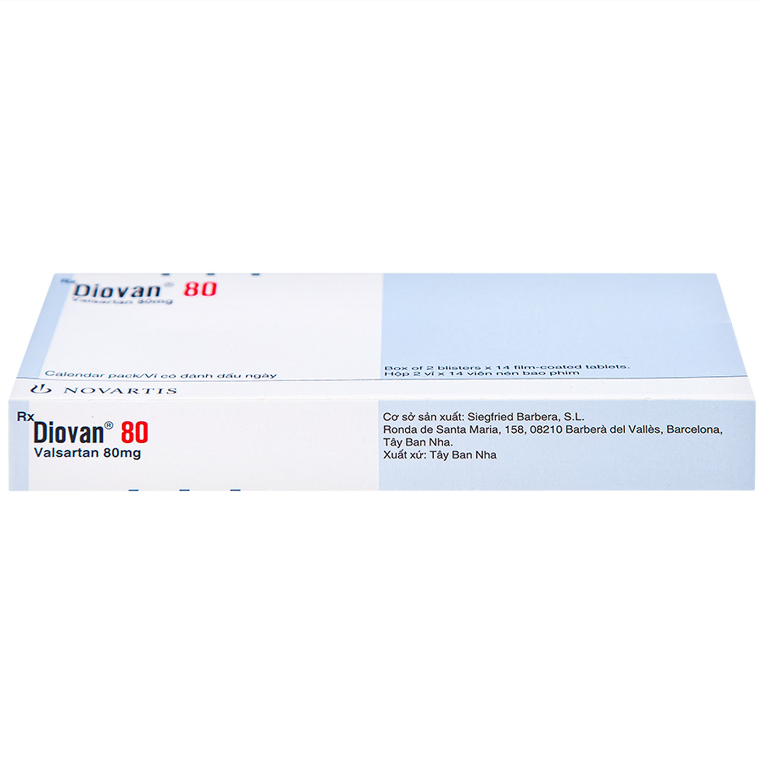 Thuốc Diovan 80 Novartis điều trị bệnh tăng huyết áp, suy tim (2 vỉ x 14 viên)