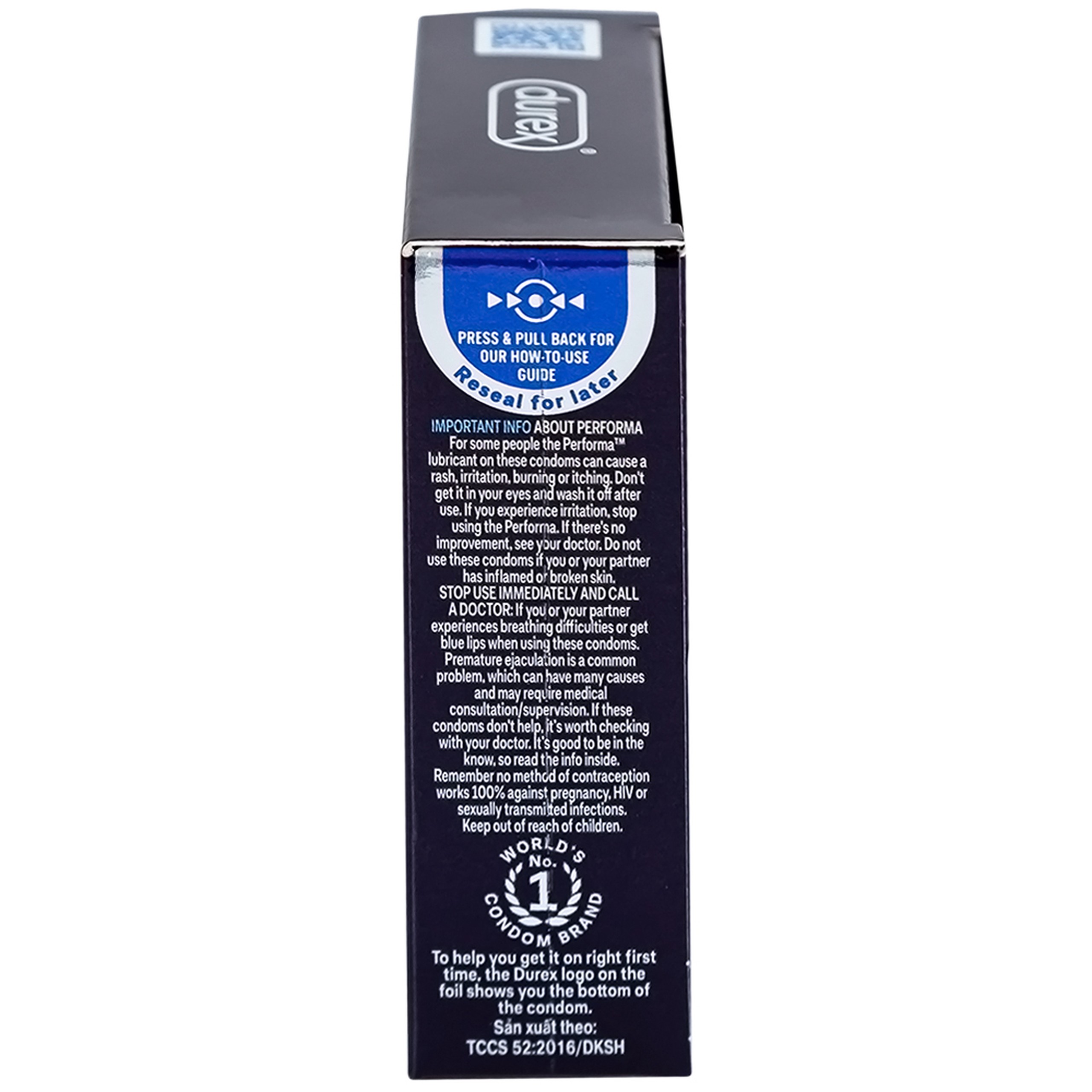 Bao cao su Durex Performa chứa nhiều gel làm mát, kéo dài thời gian quan hệ (3 cái)