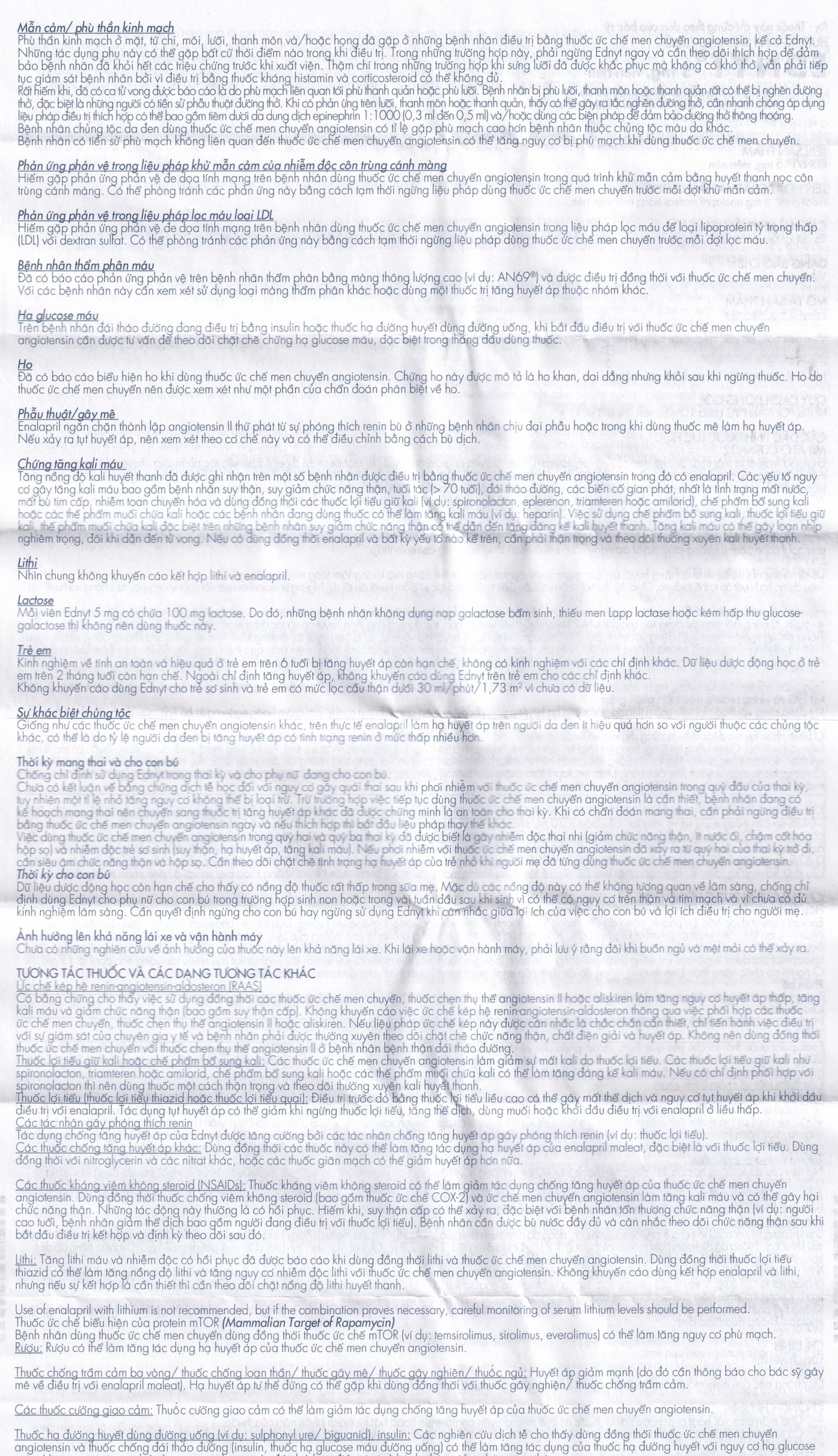 Thuốc Ednyt 5mg Gedeon điều trị tăng huyết áp, suy tim (3 vỉ x 10 viên)