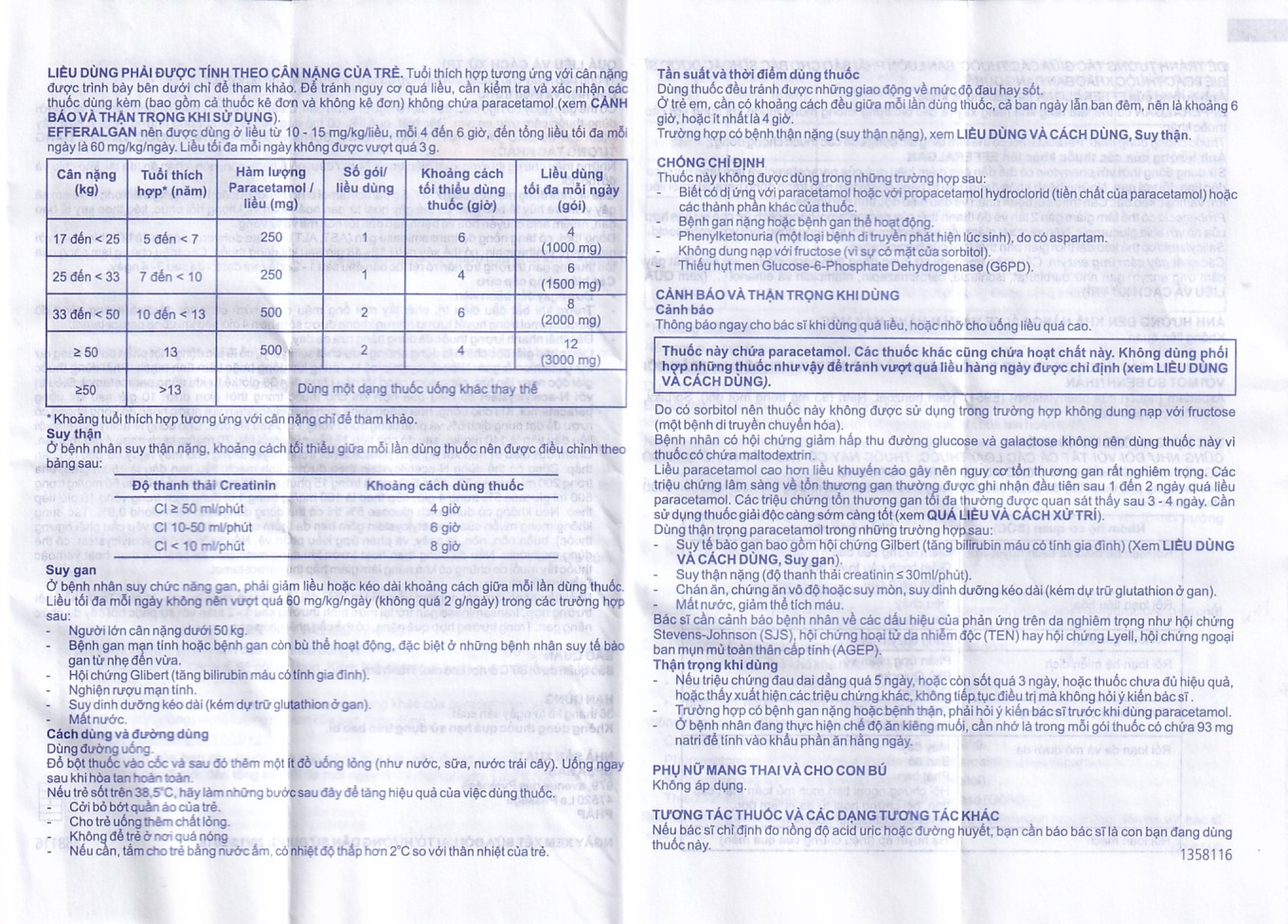 Bột sủi Efferalgan 250mg UPSA SAS giảm đau, hạ sốt (12 gói)