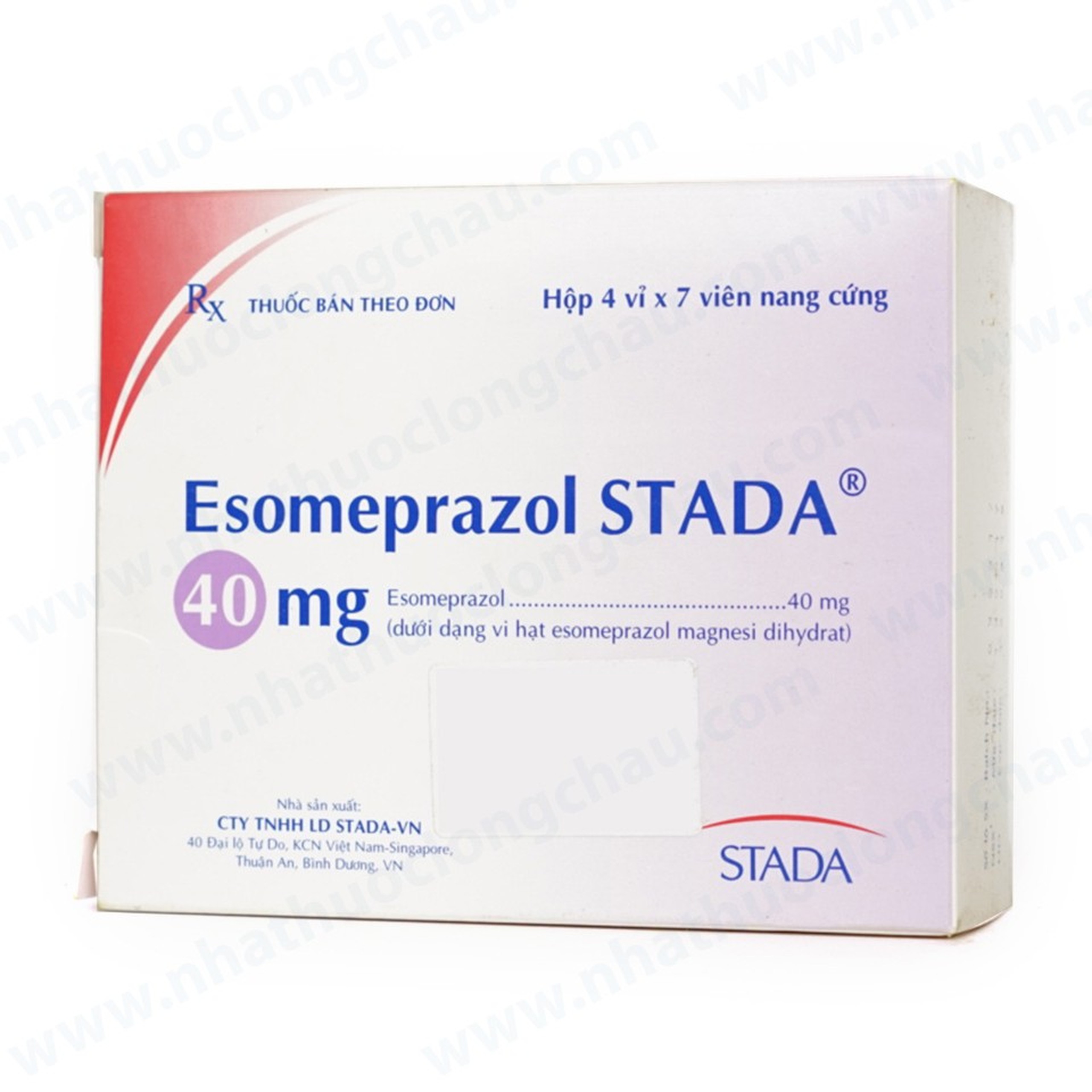 Thuốc Esomeprazol Stada 40mg điều trị trào ngược dạ dày, thực quản (4 vỉ x 7 viên)