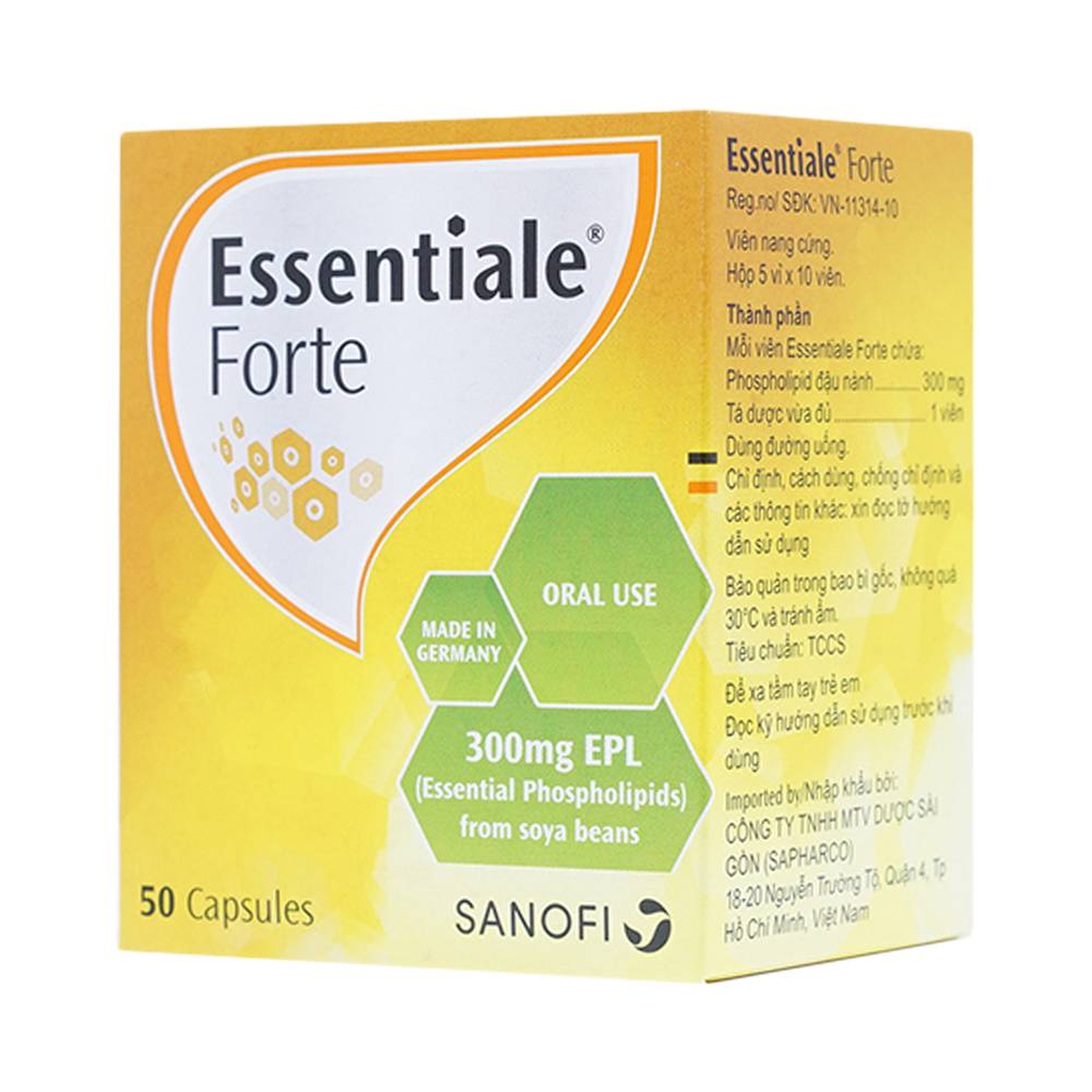 Thuốc Essentiale Forte 300mg Natterman cải thiện các triệu chứng bệnh lý gan (5 vỉ x 10 viên)