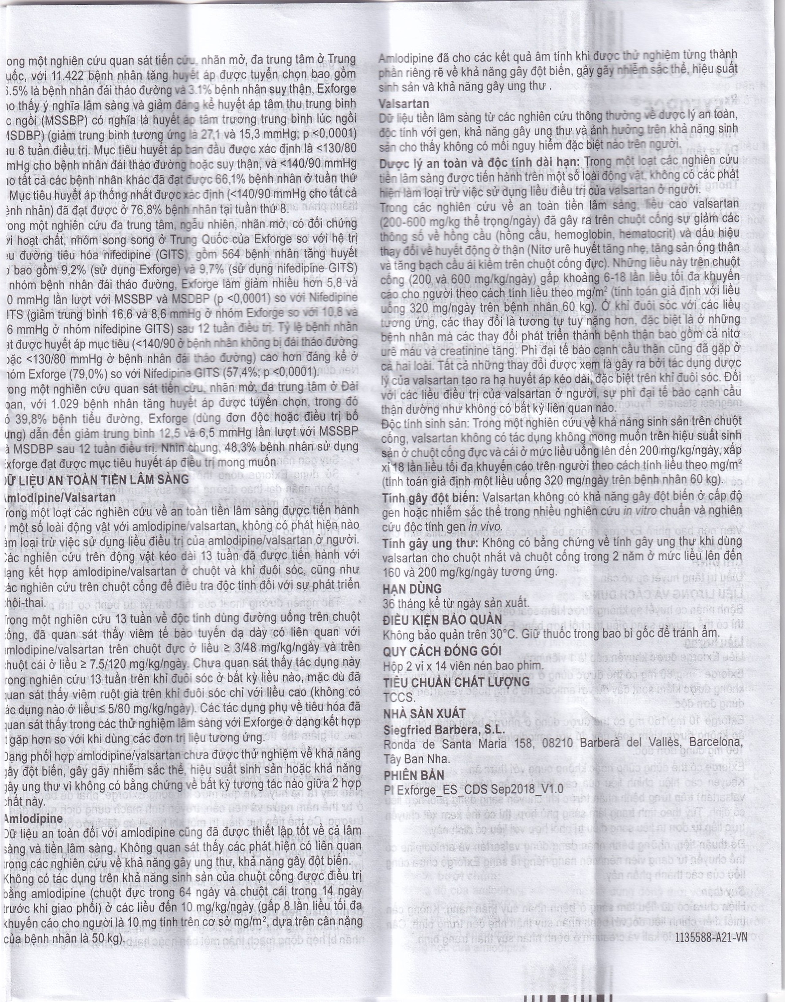 Thuốc Exforge 5mg/80mg Novartis điều trị tăng huyết áp vô căn (2 vỉ x 14 viên)