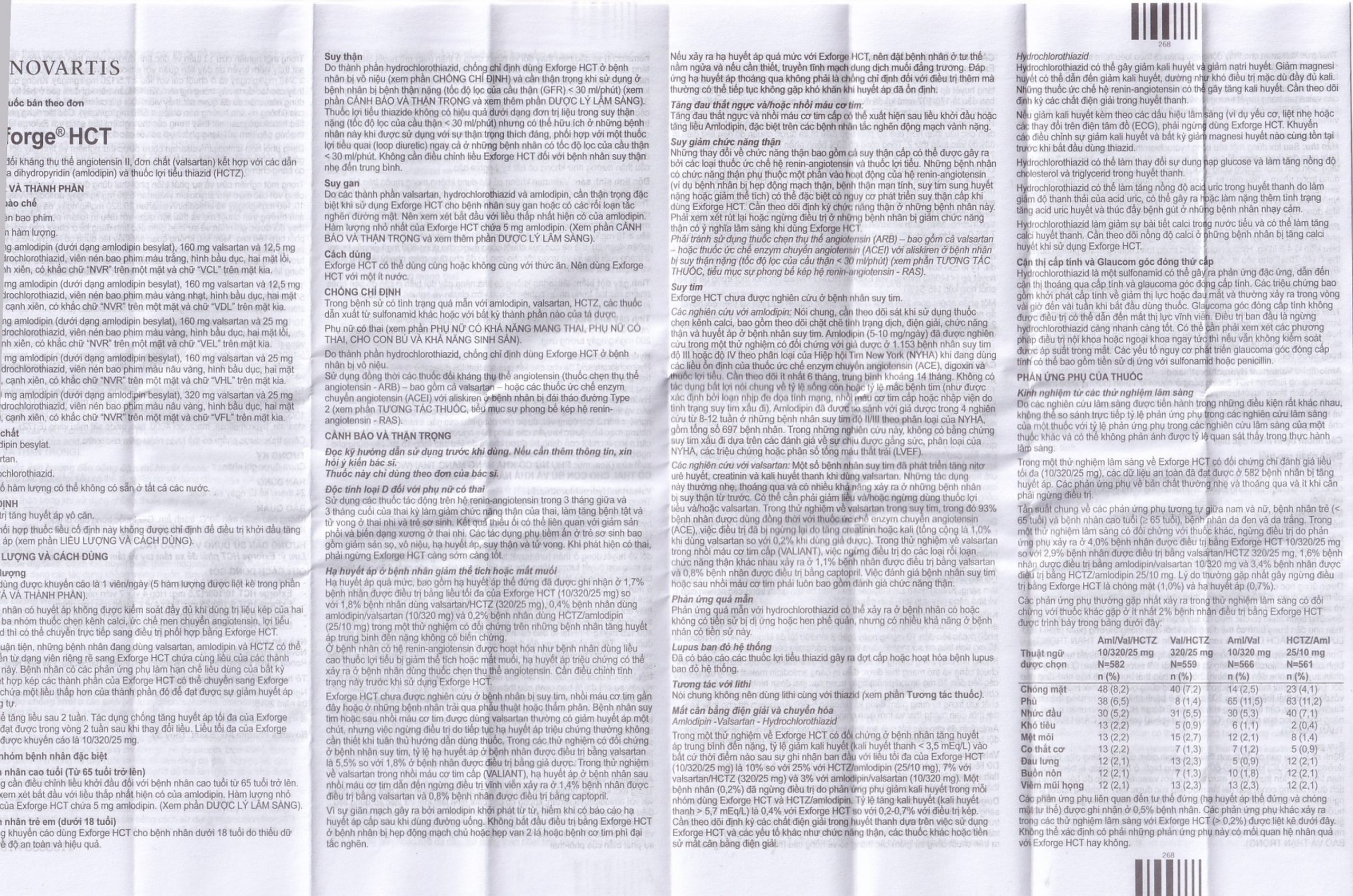 Thuốc Exforge HCT 5mg/160mg/12.5mg Novartis điều trị tăng huyết áp vô căn (4 vỉ x 7 viên)