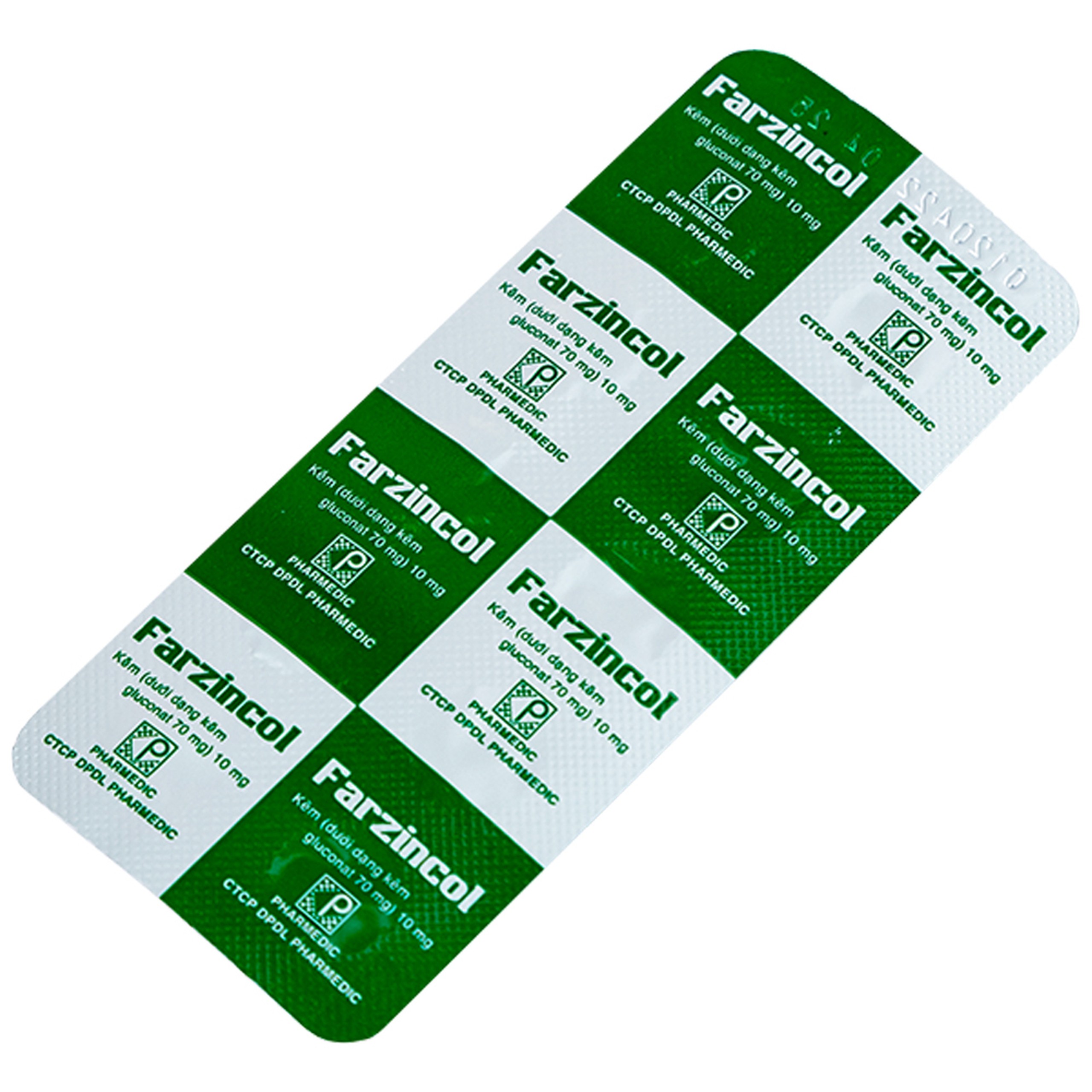 Thuốc Farzincol Pharmedic điều trị thiếu kẽm (10 vỉ x 10 viên)