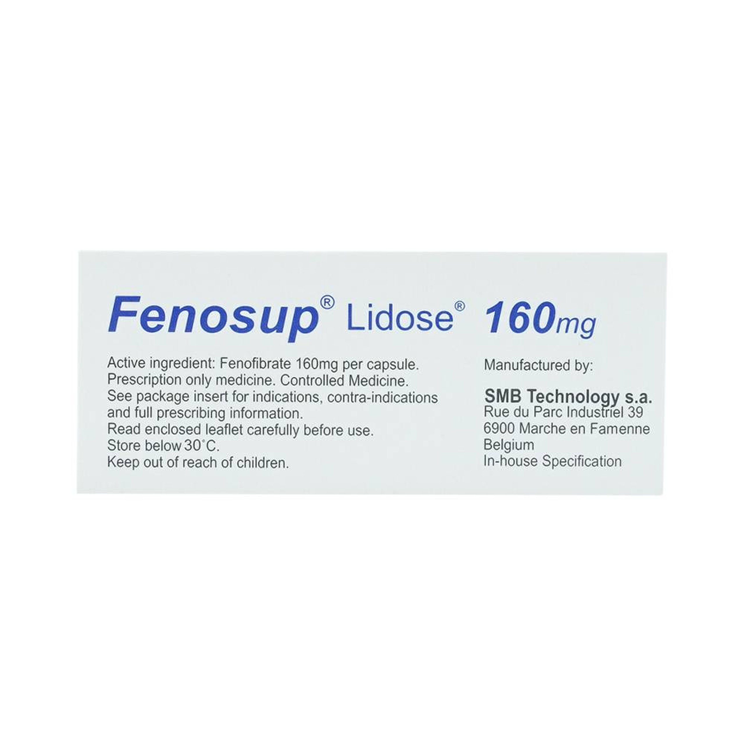 Thuốc Fenosup 160mg Hyphens điều trị cholesterol máu và triglycerid máu cao (3 vỉ x 10 viên)